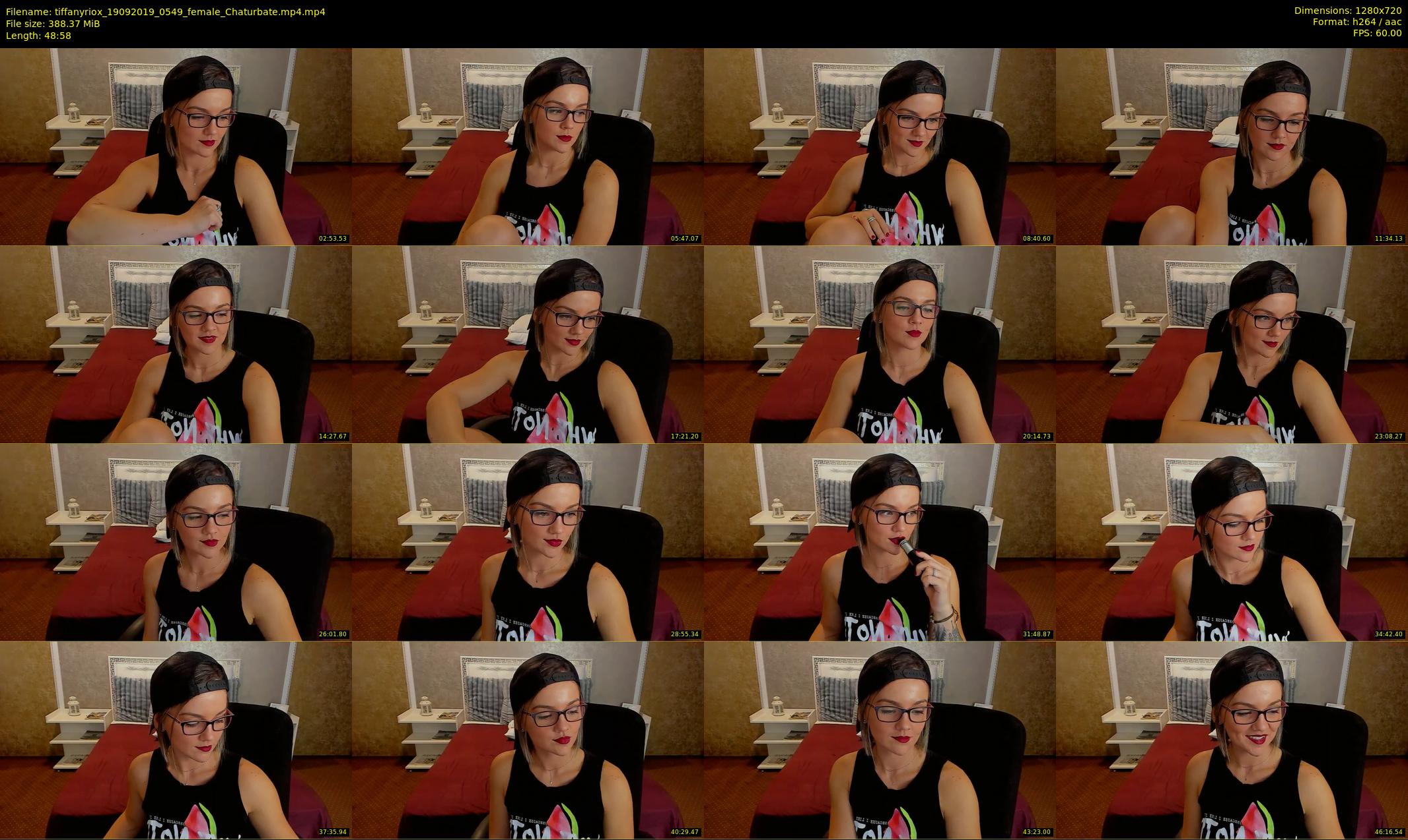 tiffanyriox — 49 minute Chaturbate female cam show recording, 720p, Sep 19, 2019