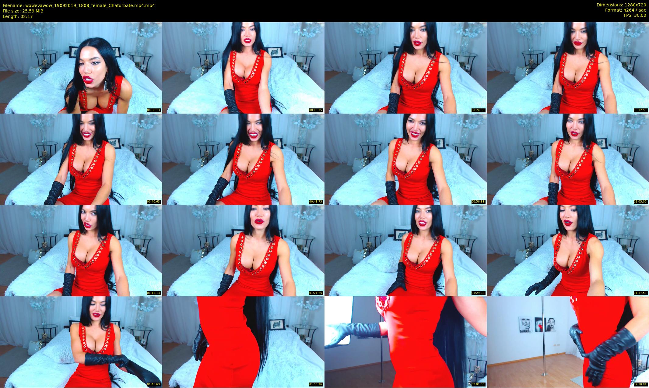 wowevawow — 3 minute Chaturbate female cam show recording, 720p, Sep 19, 2019