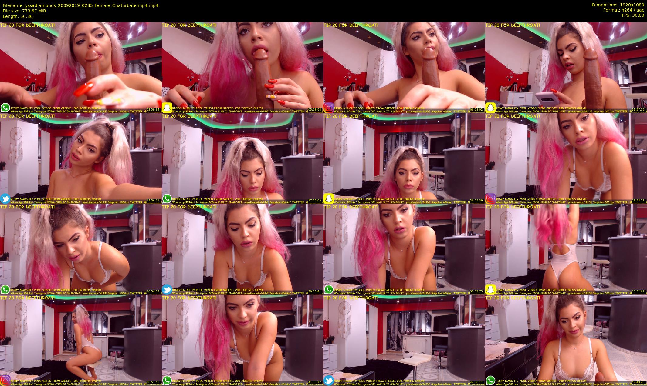 yssadiamonds — 51 minute Chaturbate female cam show recording, 1080p, Sep 20, 2019