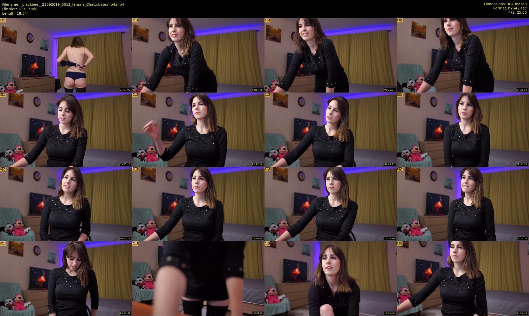 _blackbee_ — 19 minute Chaturbate female cam show recording, 4K, Sep 21, 2019