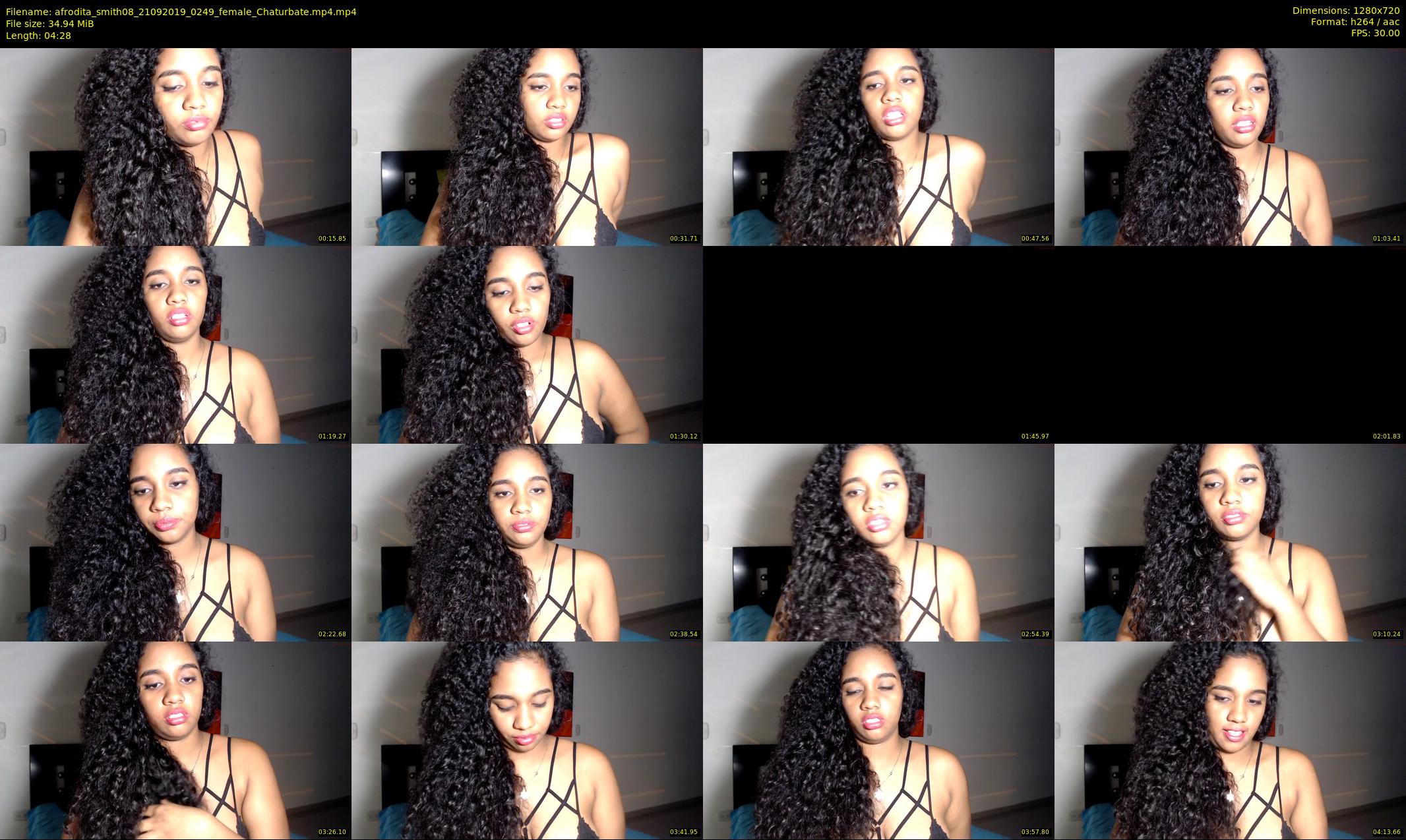 afrodita_smith08 — 5 minute Chaturbate female cam show recording, 720p, Sep 21, 2019
