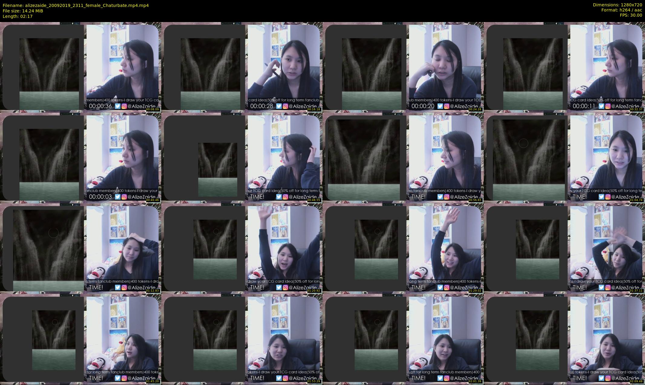alizezaide — 3 minute Chaturbate female cam show recording, 720p, Sep 20, 2019
