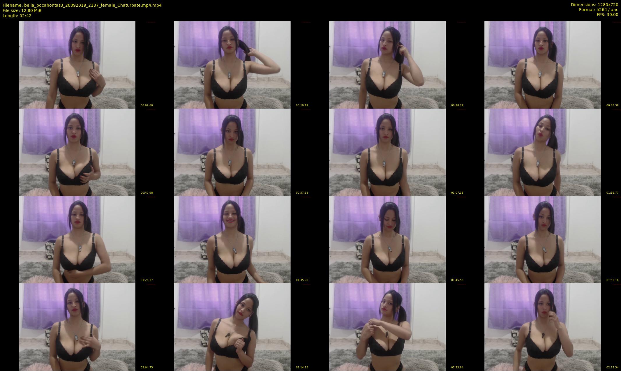bella_pocahontas3 — 3 minute Chaturbate female cam show recording, 720p, Sep 20, 2019