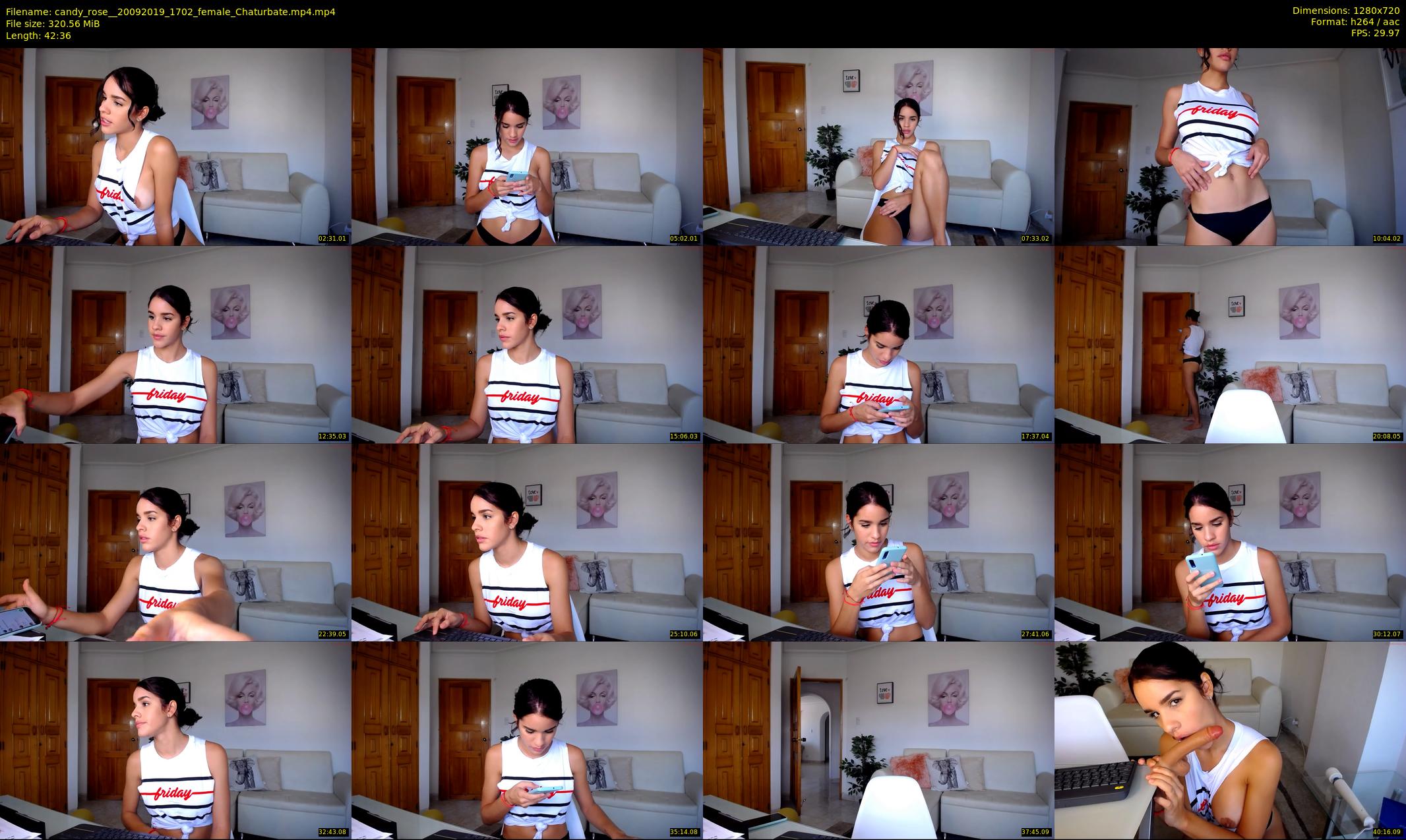 candy_rose_ — 43 minute Chaturbate female cam show recording, 720p, Sep 20, 2019