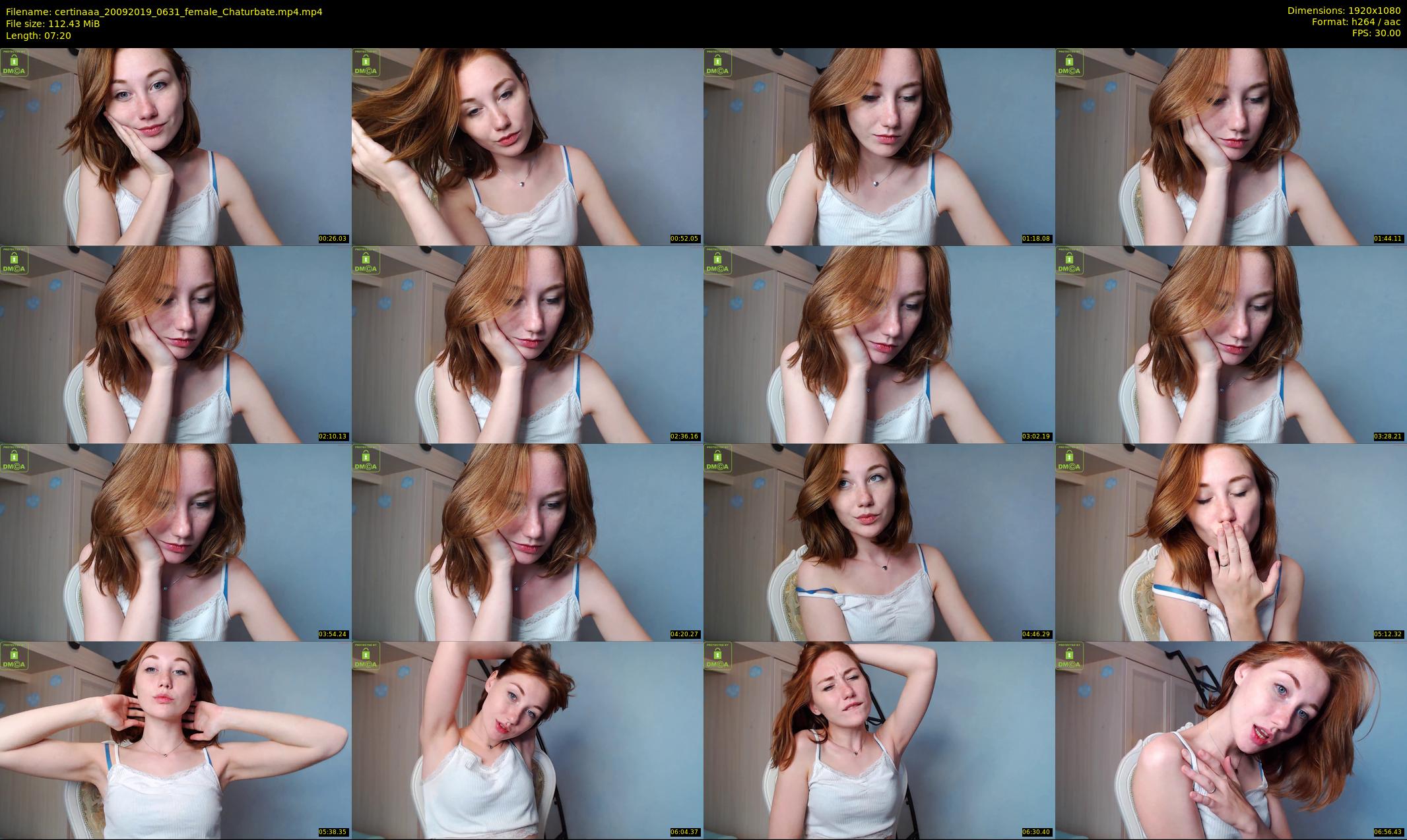 certinaaa — 8 minute Chaturbate female cam show recording, 1080p, Sep 20, 2019