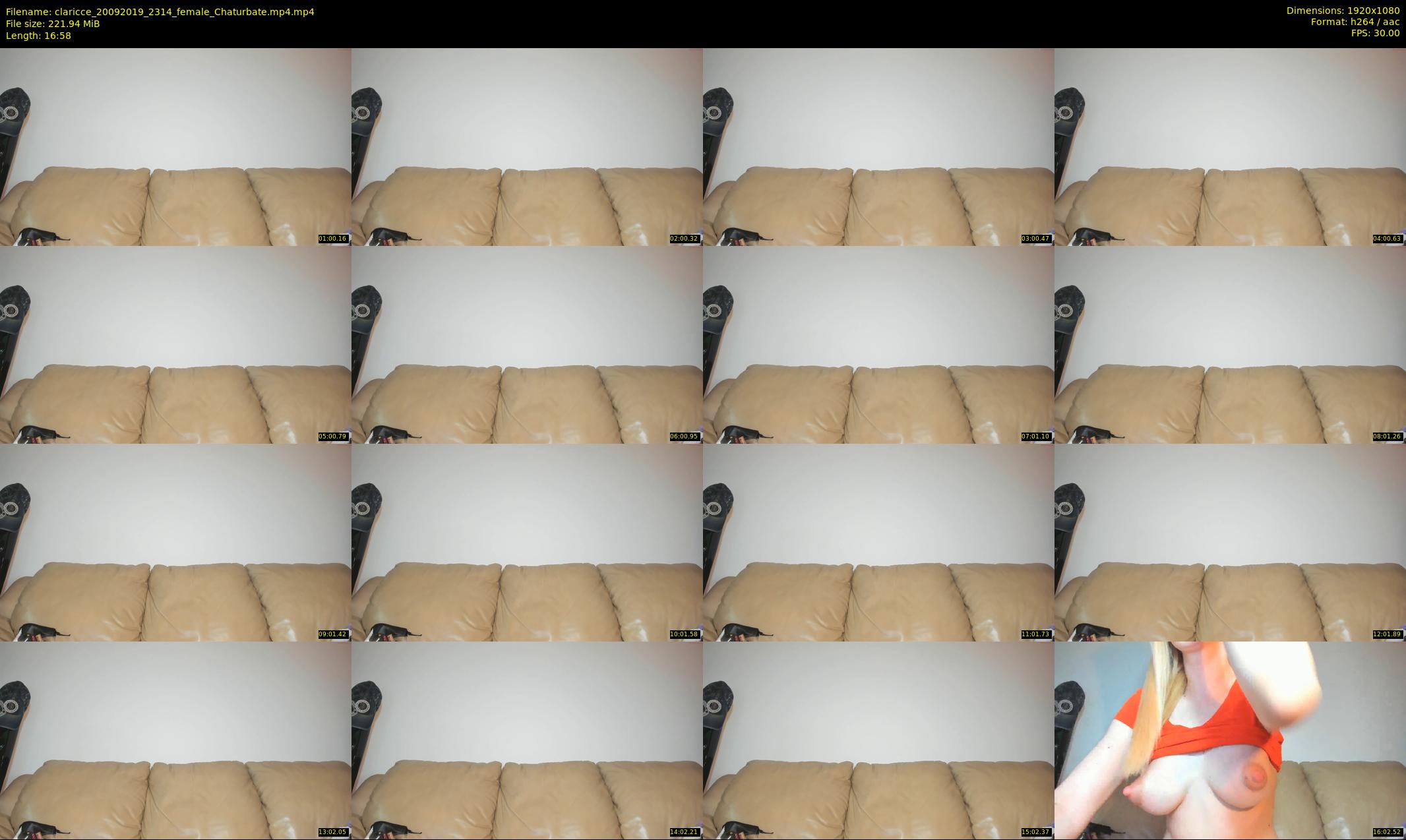 claricce — 17 minute Chaturbate female cam show recording, 1080p, Sep 20, 2019