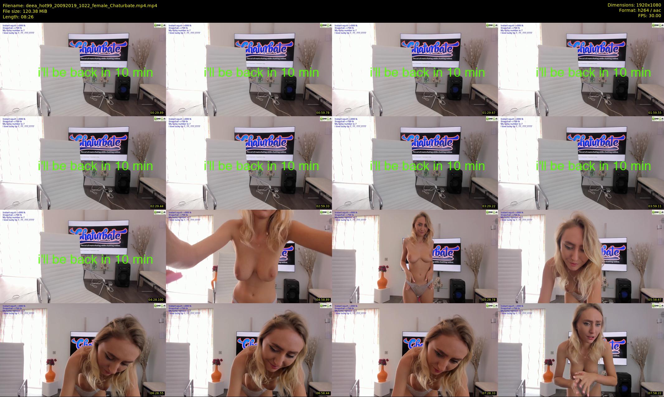 deea_hot99 — 9 minute Chaturbate female cam show recording, 1080p, Sep 20, 2019