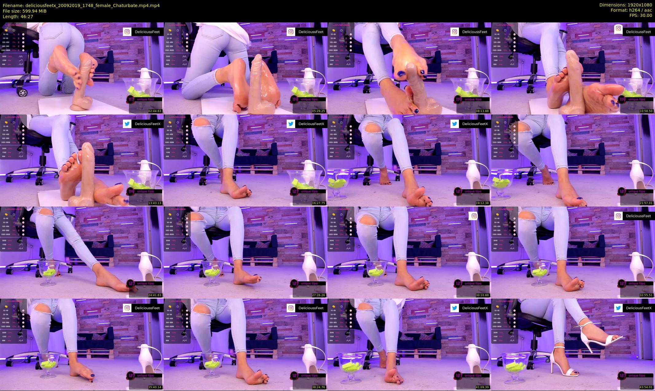 deliciousfeetx — 47 minute Chaturbate female cam show recording, 1080p, Sep 20, 2019