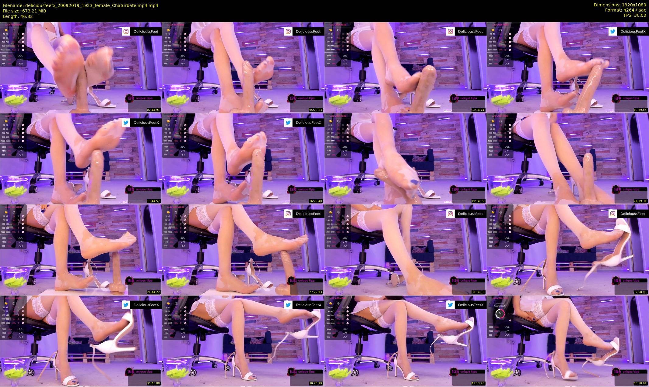deliciousfeetx — 47 minute Chaturbate female cam show recording, 1080p, Sep 20, 2019