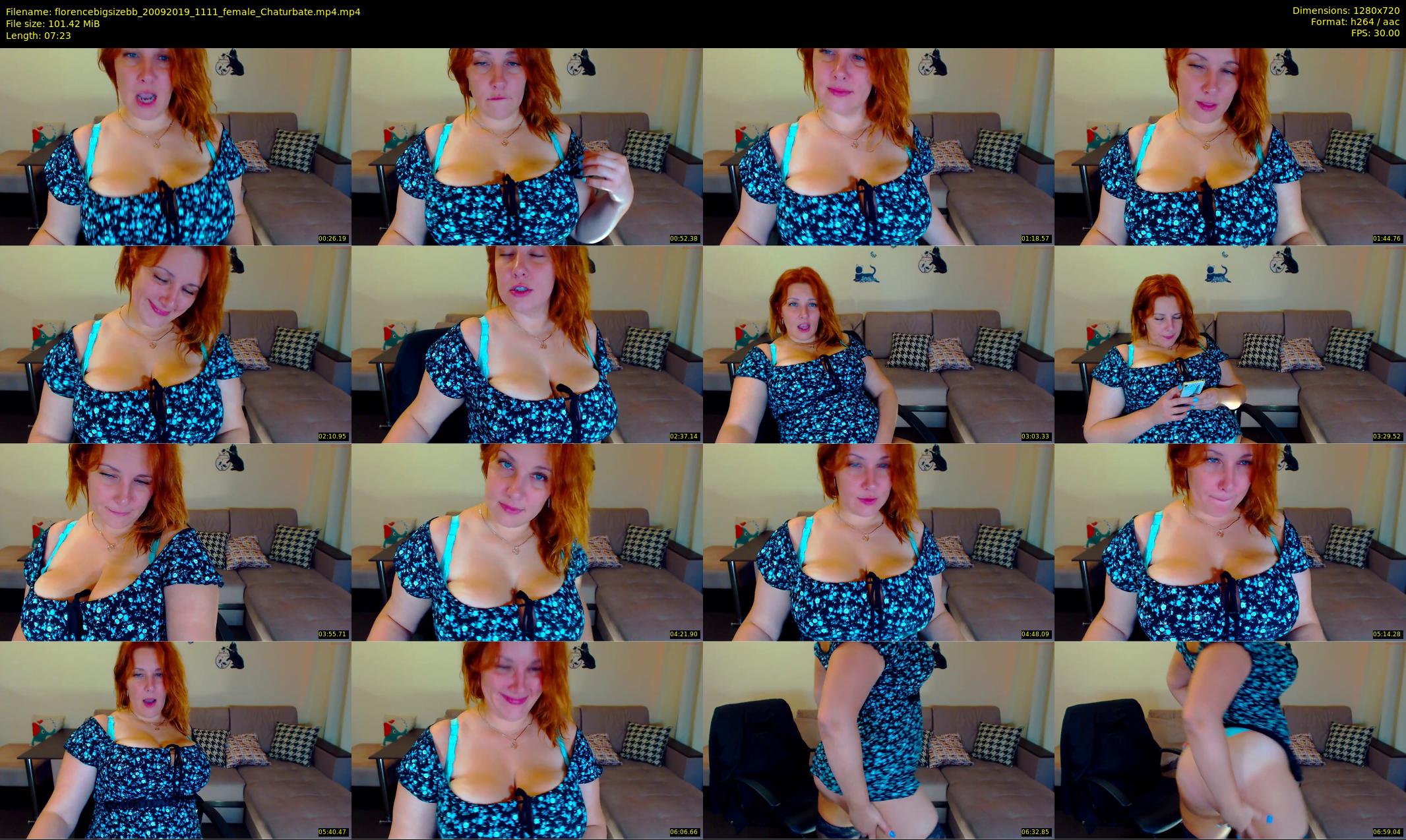 florencebigsizebb — 8 minute Chaturbate female cam show recording, 720p, Sep 20, 2019