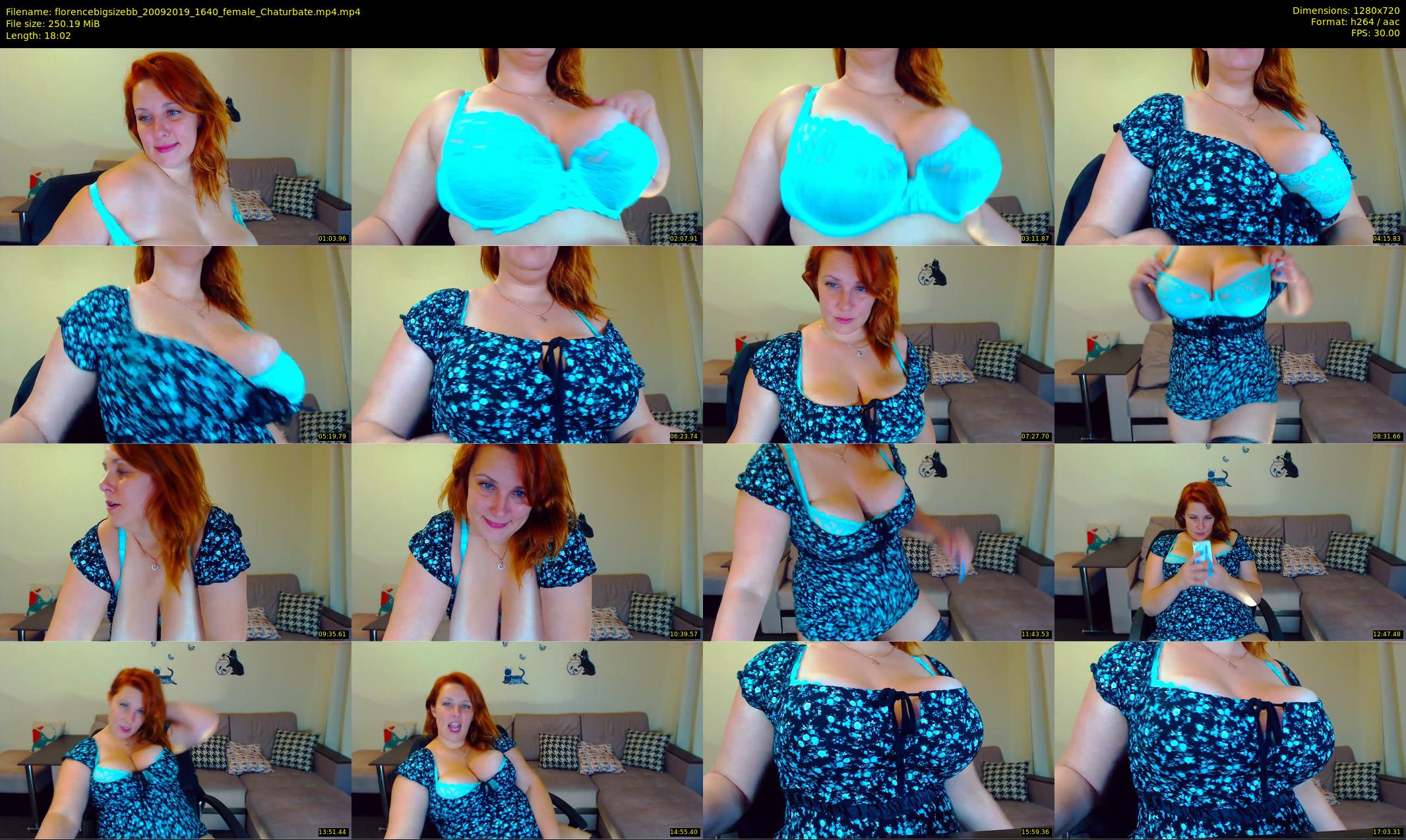 florencebigsizebb — 19 minute Chaturbate female cam show recording, 720p, Sep 20, 2019