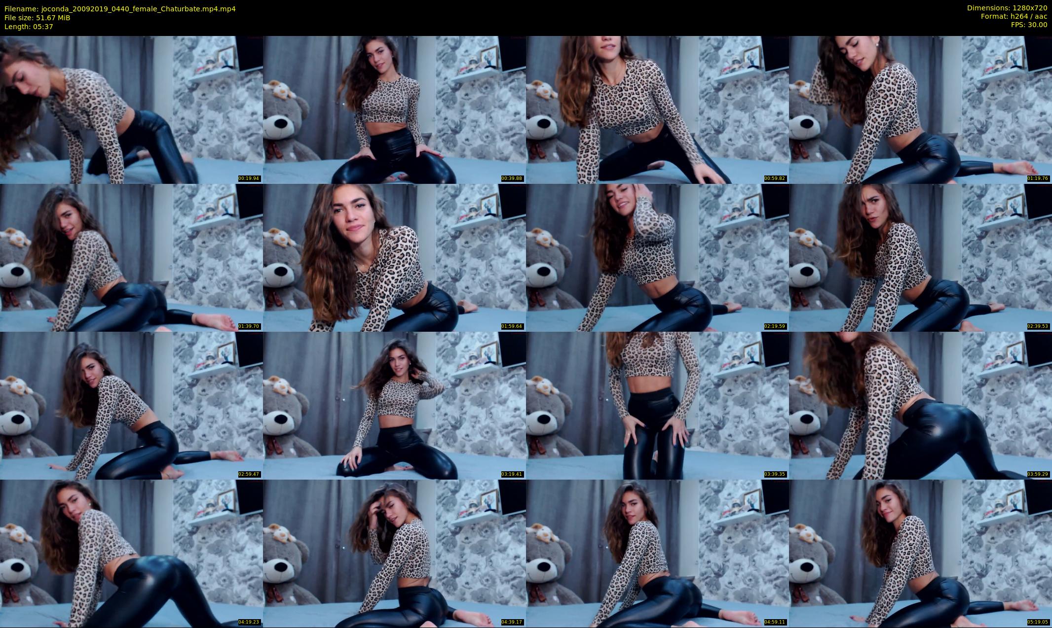 joconda — 6 minute Chaturbate female cam show recording, 720p, Sep 20, 2019
