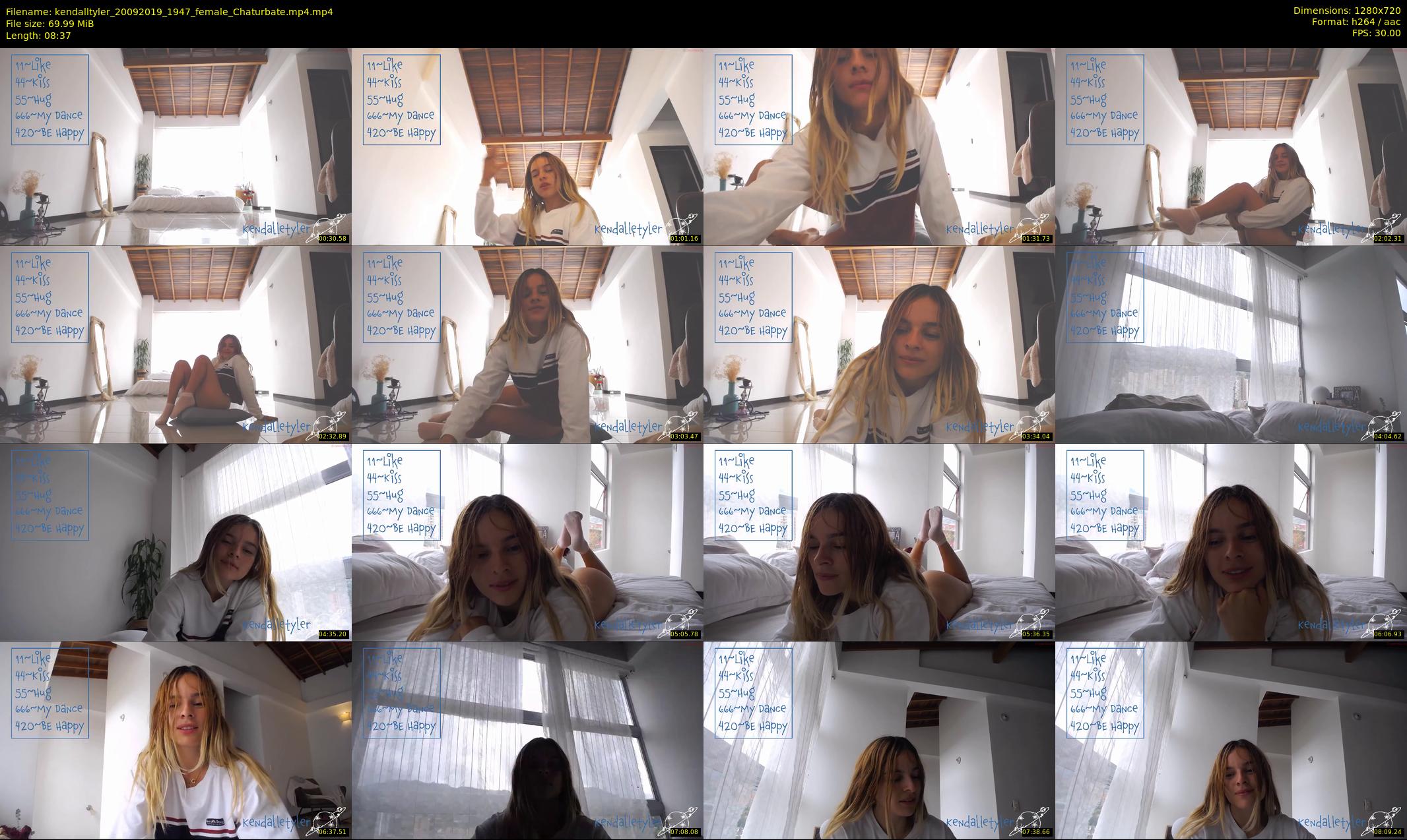kendalltyler — 9 minute Chaturbate female cam show recording, 720p, Sep 20, 2019