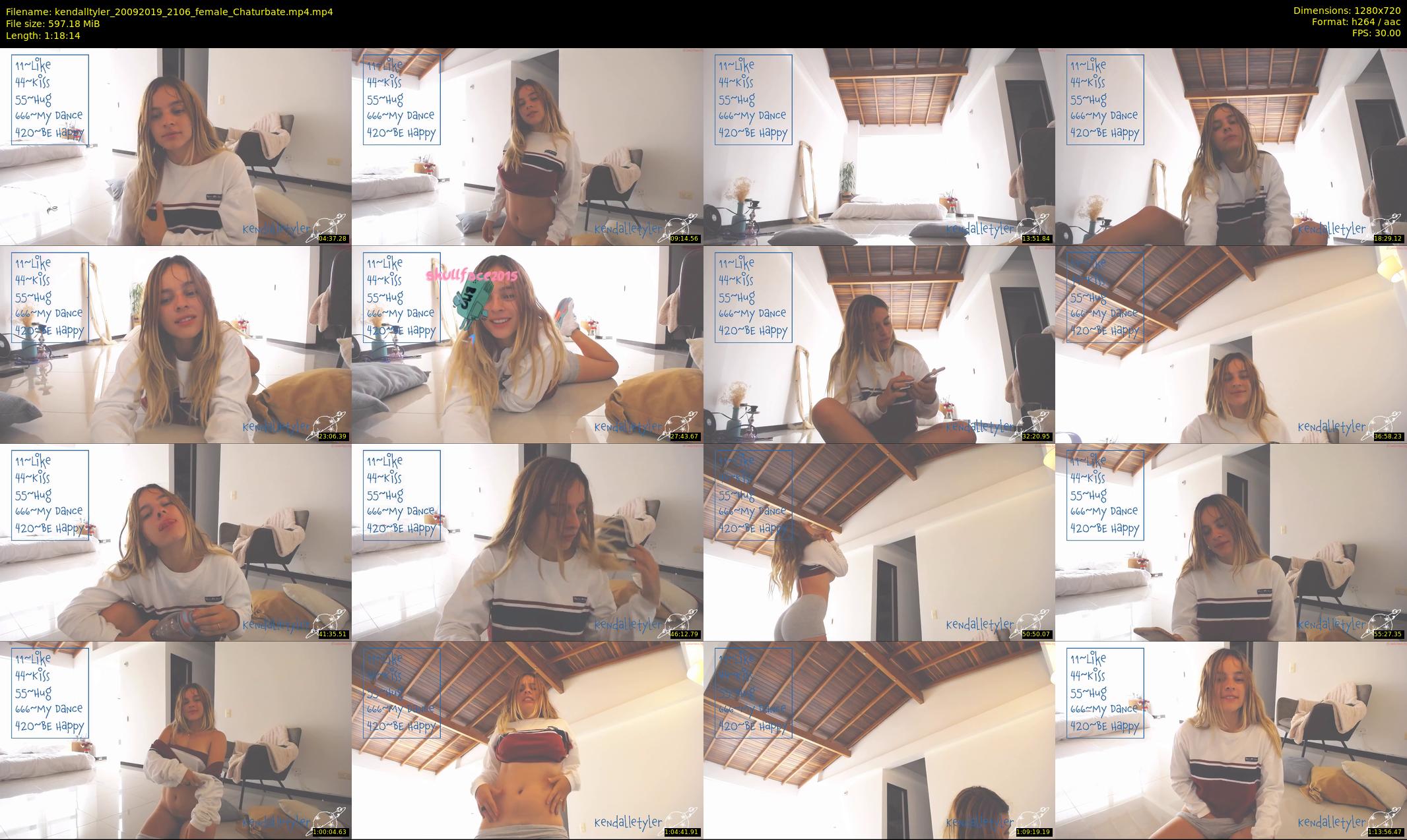 kendalltyler — 79 minute Chaturbate female cam show recording, 720p, Sep 20, 2019