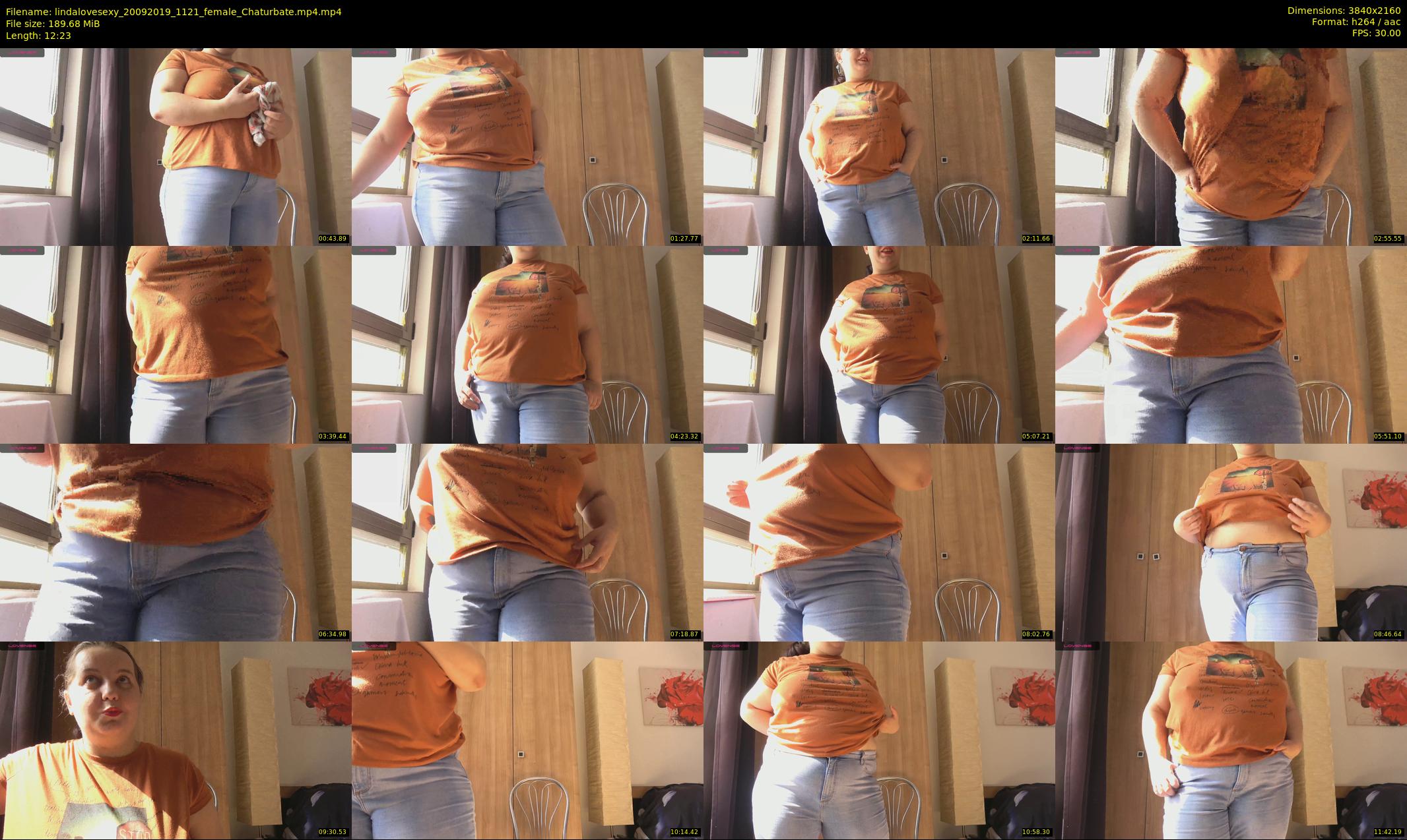 lindalovesexy — 13 minute Chaturbate female cam show recording, 4K, Sep 20, 2019