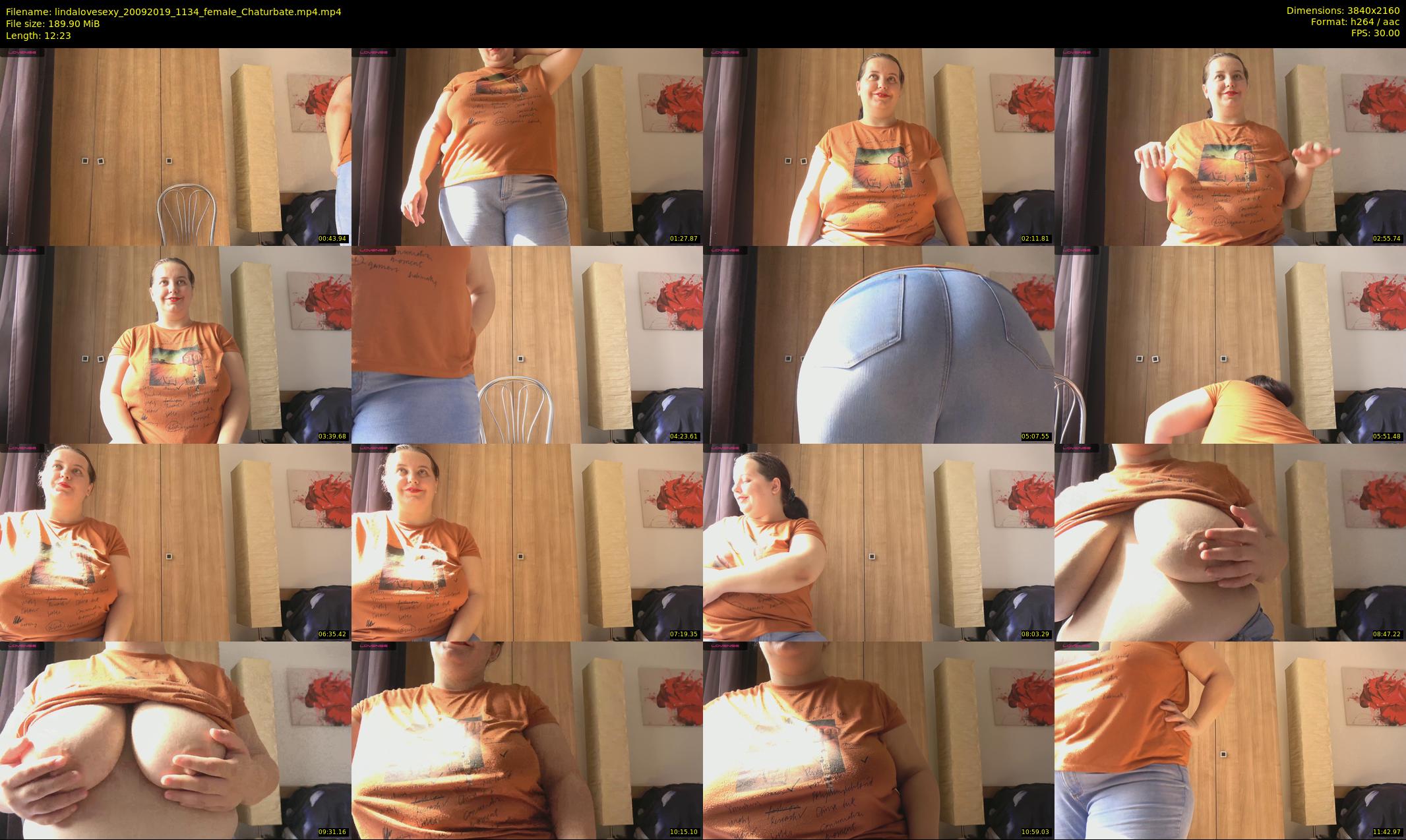 lindalovesexy — 13 minute Chaturbate female cam show recording, 4K, Sep 20, 2019