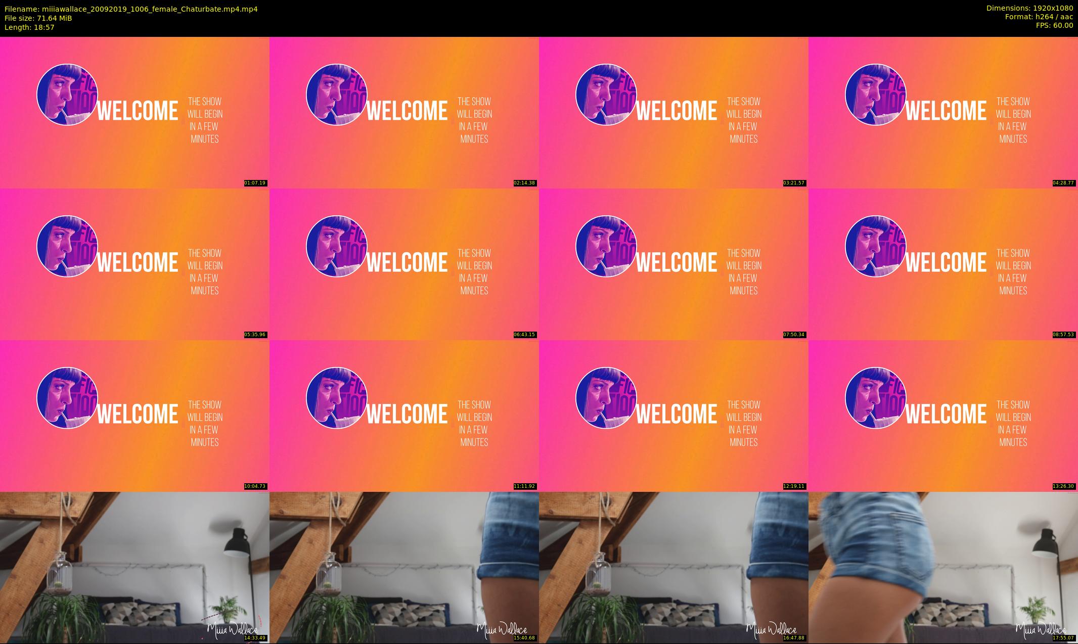miiiawallace — 19 minute Chaturbate female cam show recording, 1080p, Sep 20, 2019