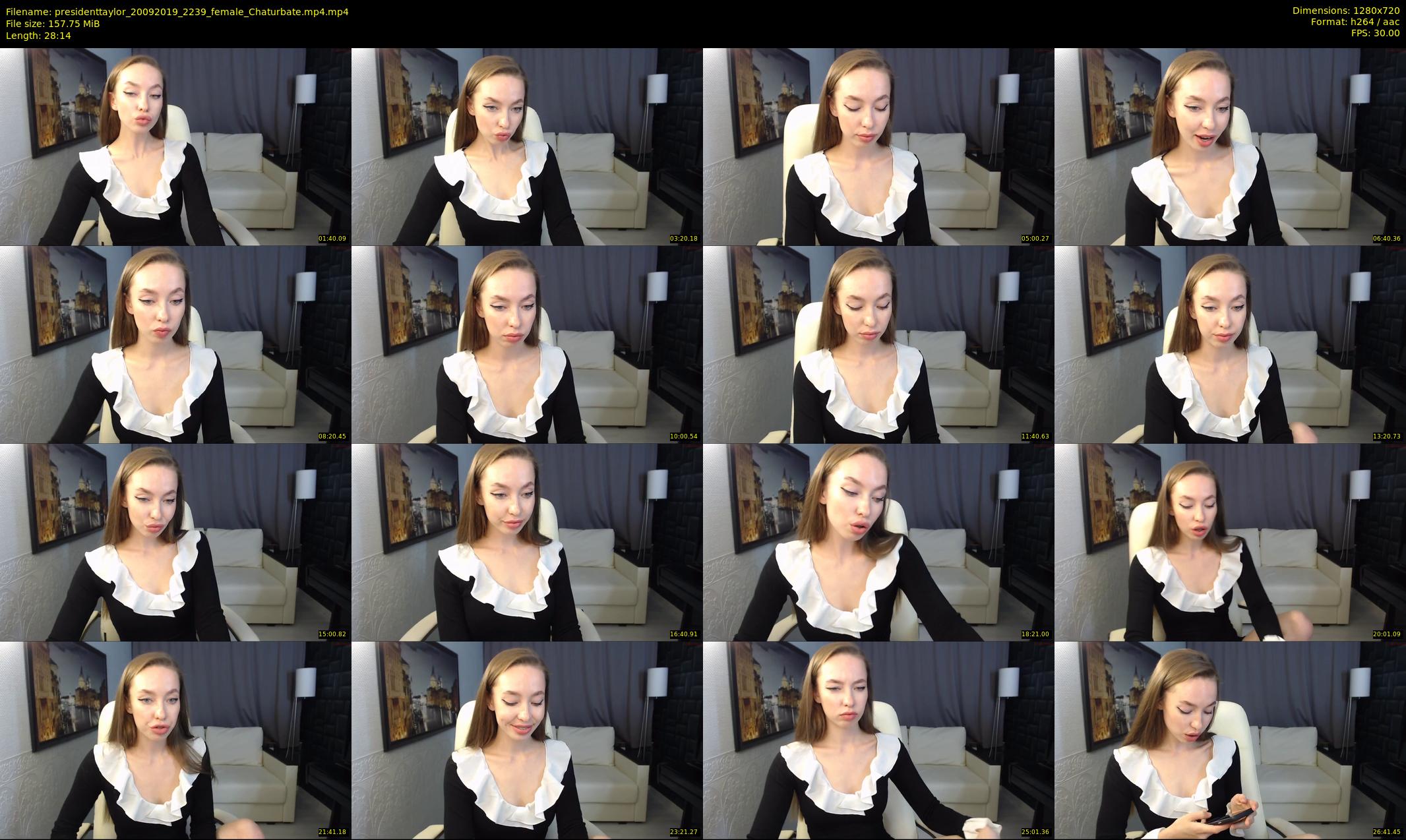 presidenttaylor — 29 minute Chaturbate female cam show recording, 720p, Sep 20, 2019