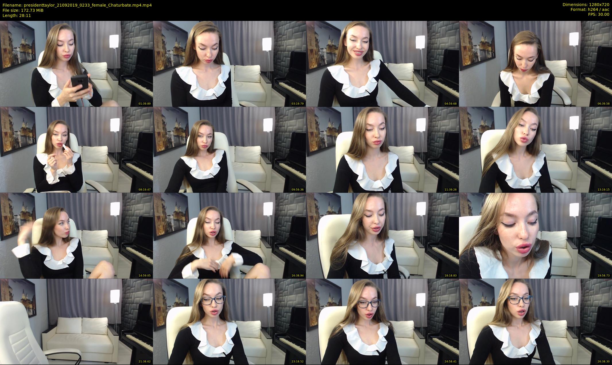 presidenttaylor — 29 minute Chaturbate female cam show recording, 720p, Sep 21, 2019