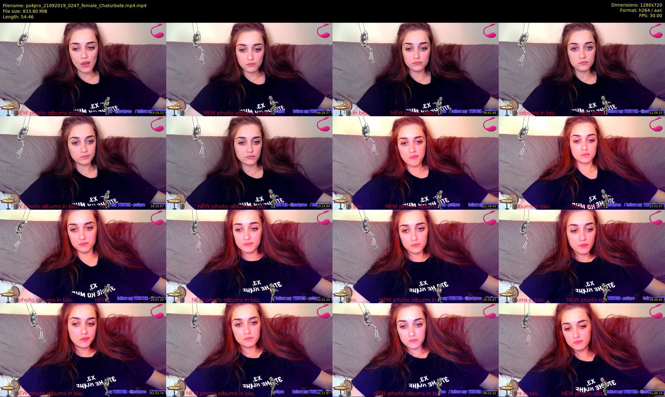 ps4pro — 55 minute Chaturbate female cam show recording, 720p, Sep 21, 2019