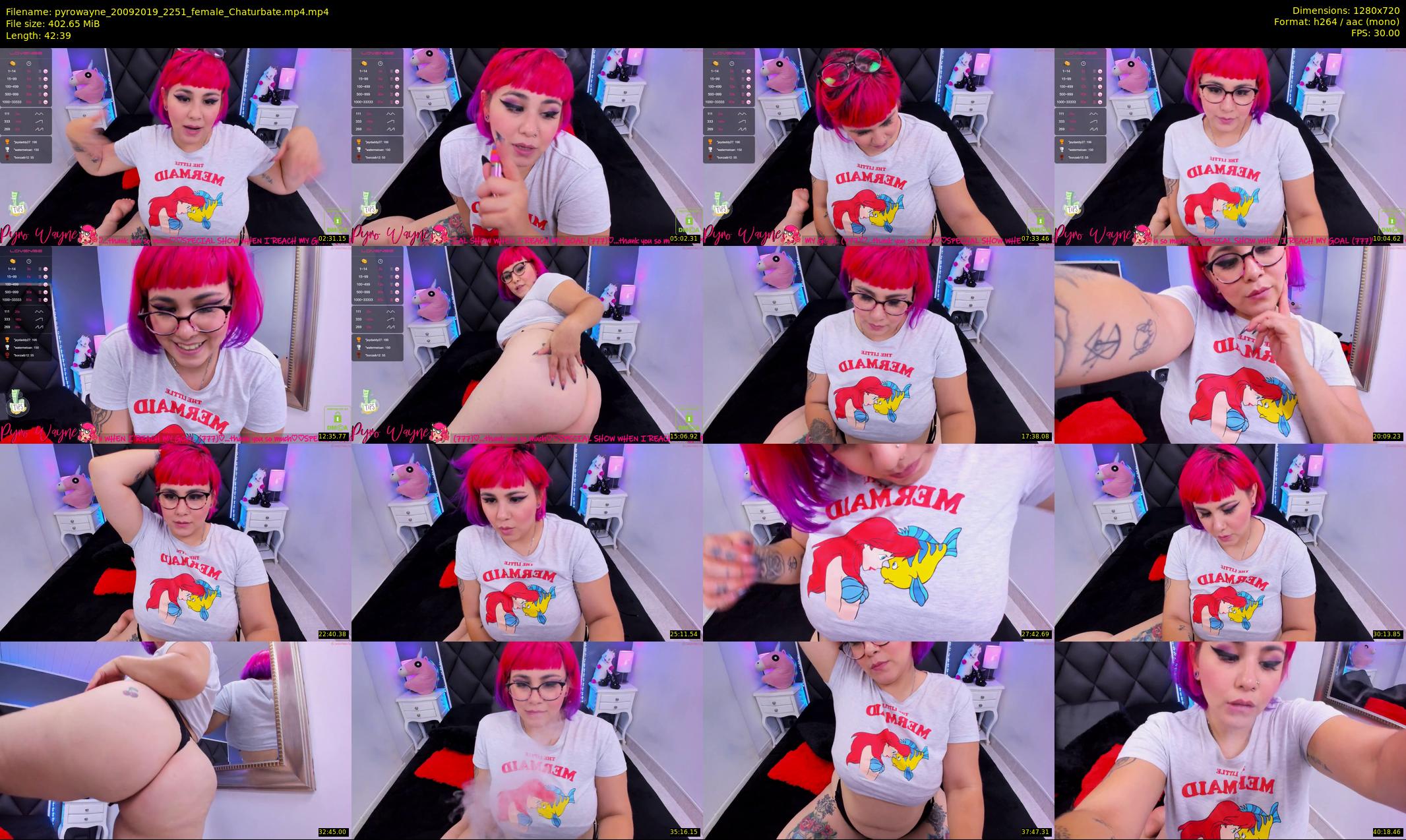 pyrowayne — 43 minute Chaturbate female cam show recording, 720p, Sep 20, 2019