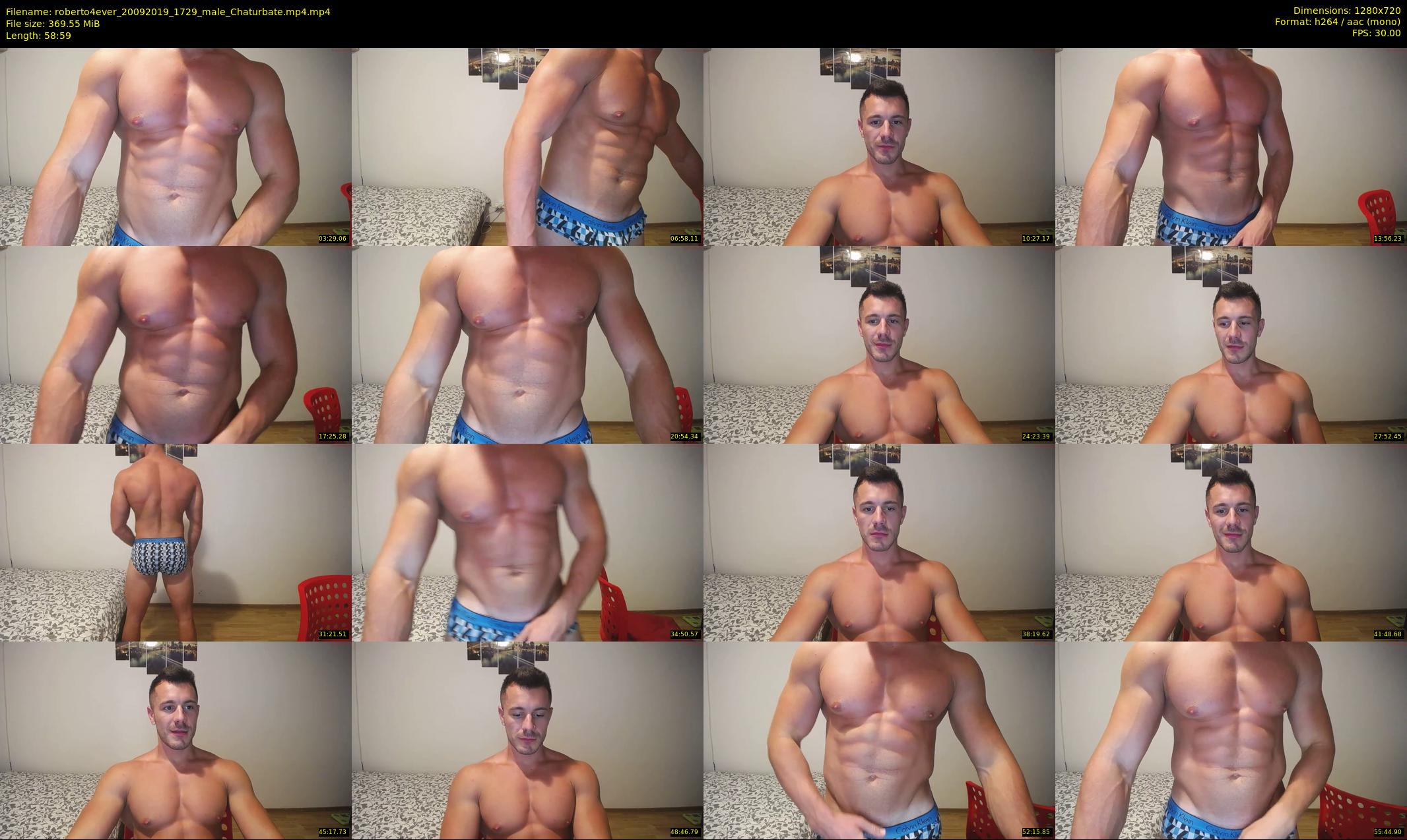 roberto4ever — 59 minute Chaturbate male cam show recording, 720p, Sep 20, 2019