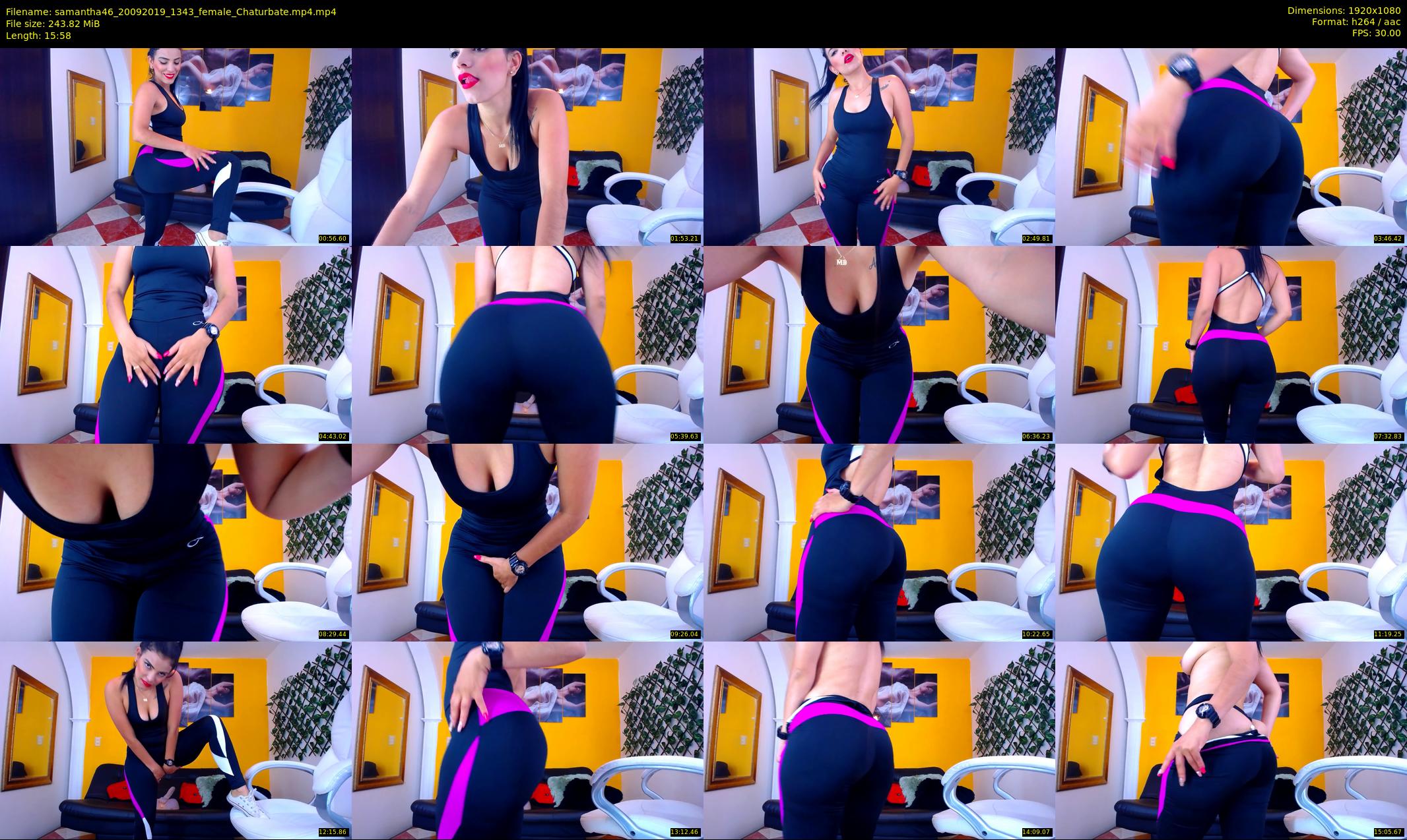 samantha46 — 16 minute Chaturbate female cam show recording, 1080p, Sep 20, 2019