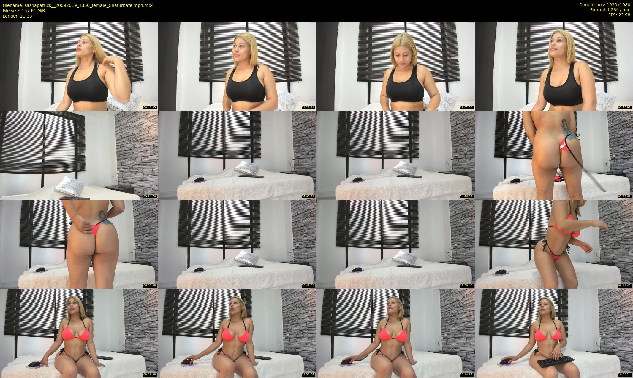 sashapatrick_ — 12 minute Chaturbate female cam show recording, 1080p, Sep 20, 2019