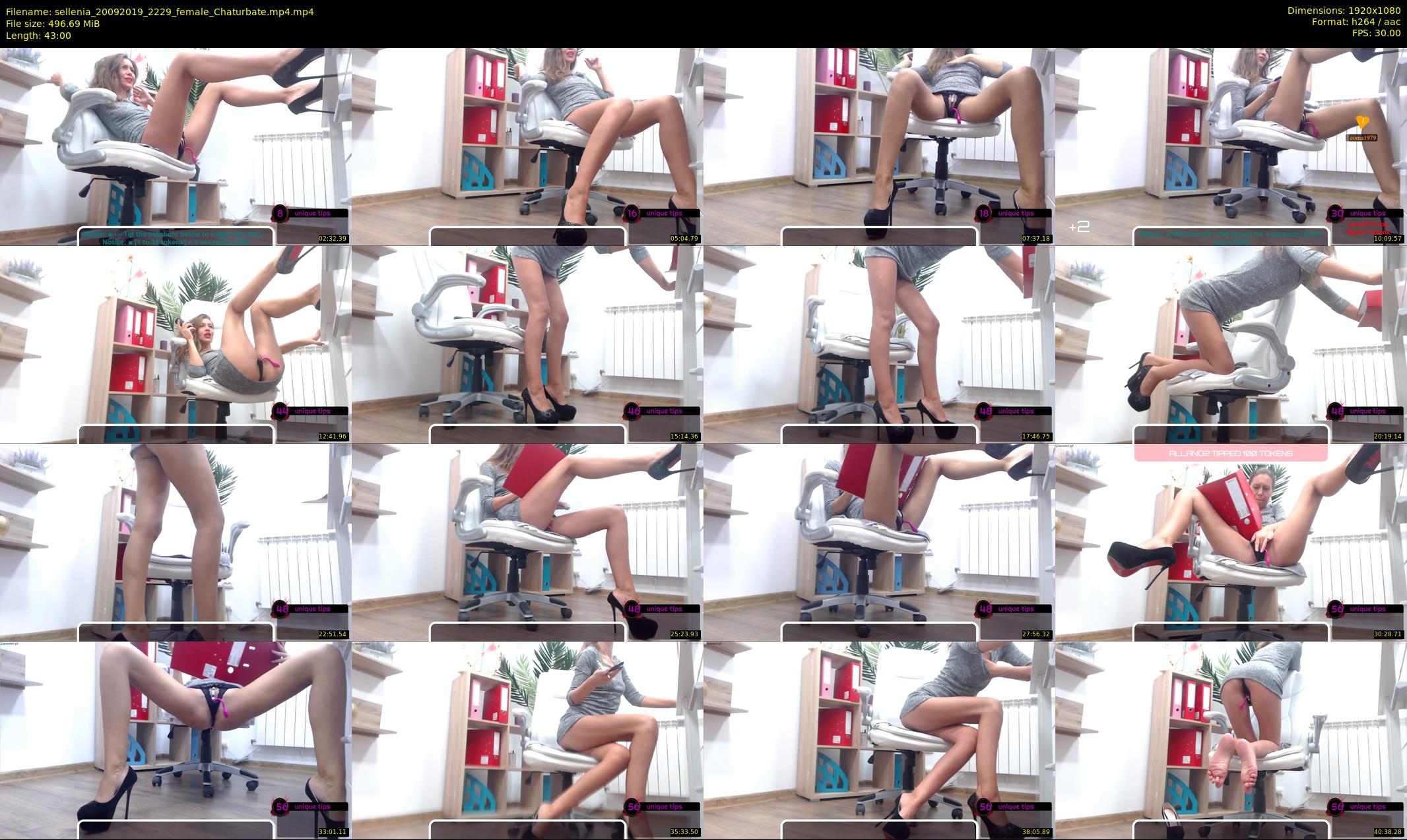 sellenia — 43 minute Chaturbate female cam show recording, 1080p, Sep 20, 2019