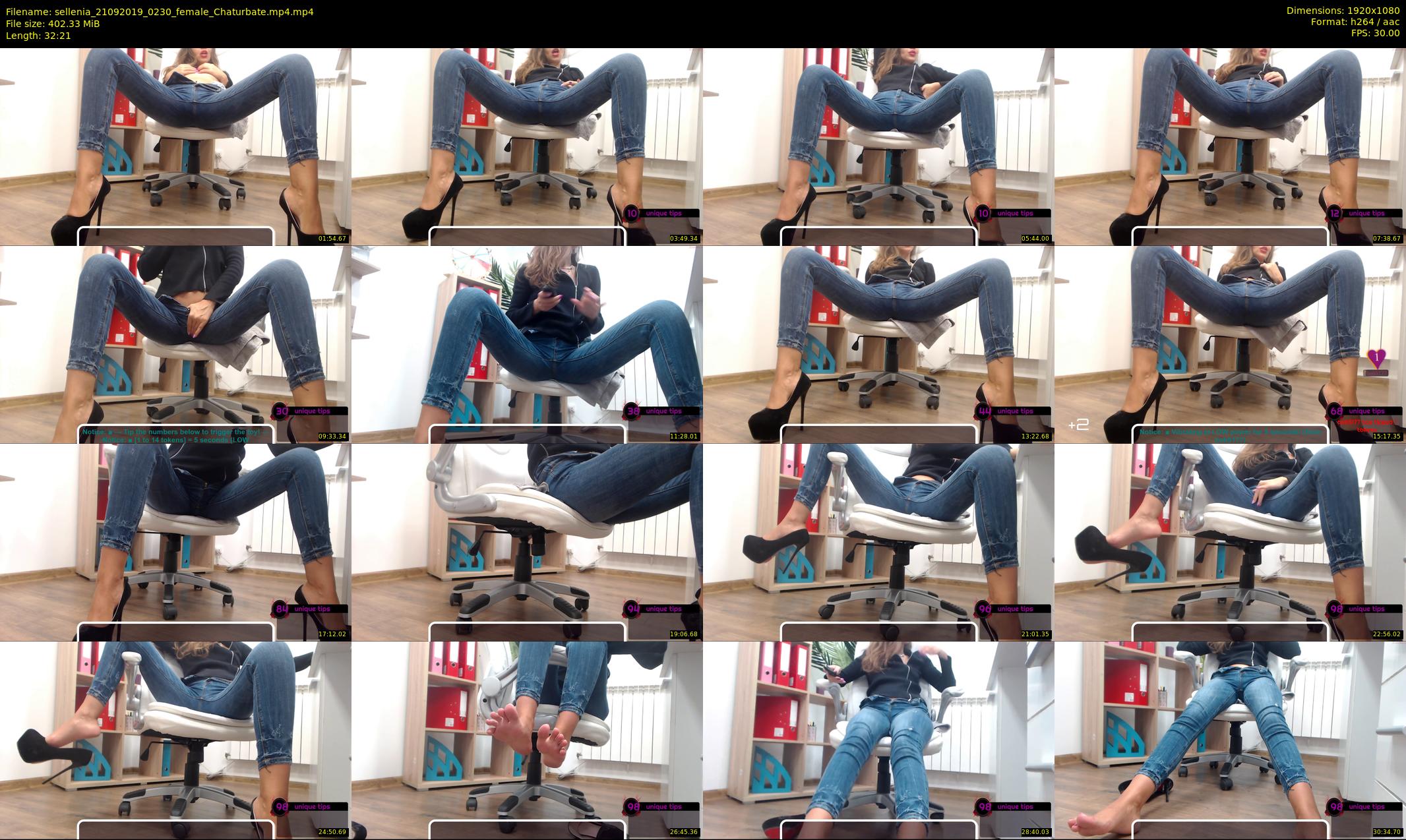 sellenia — 33 minute Chaturbate female cam show recording, 1080p, Sep 21, 2019