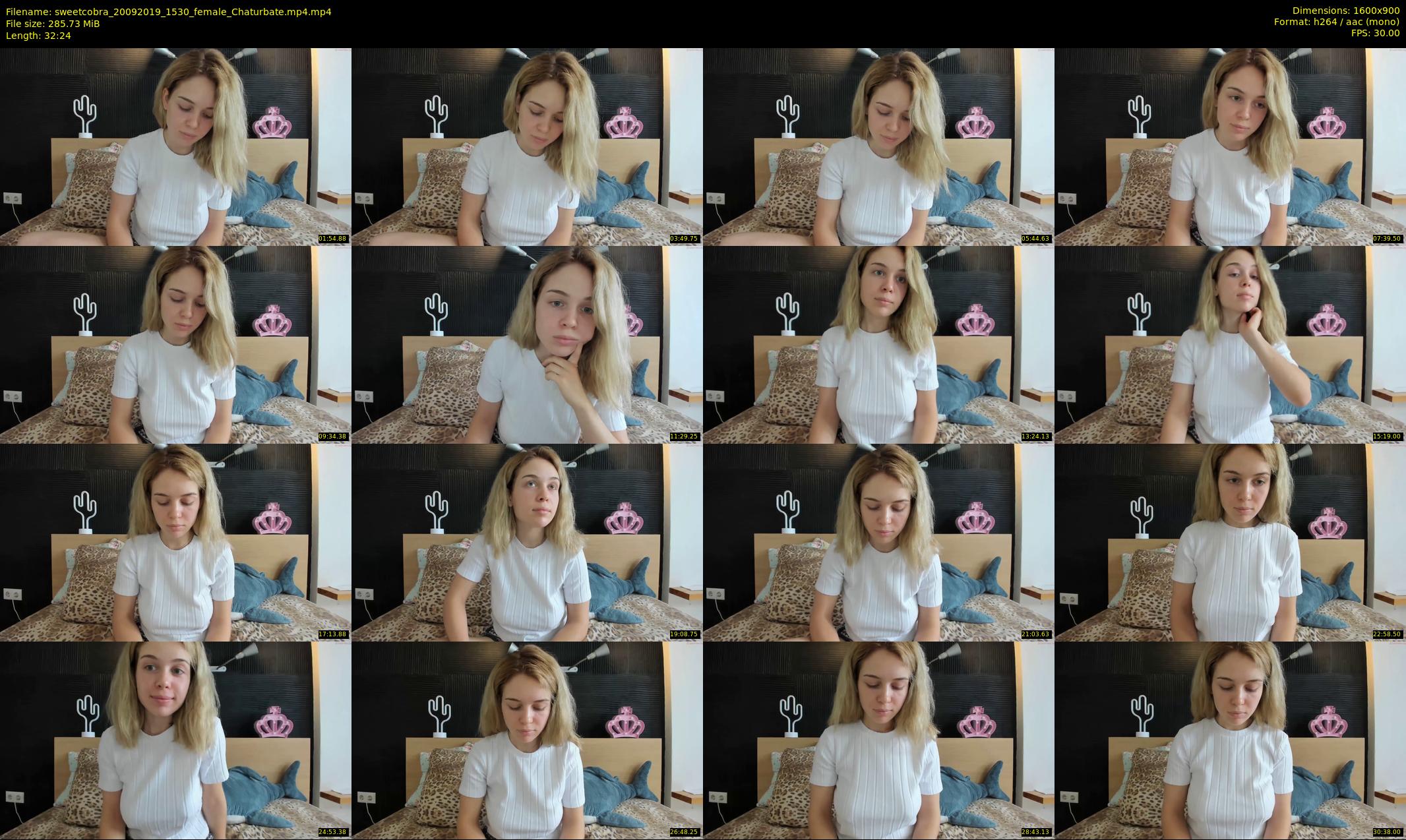 sweetcobra — 33 minute Chaturbate female cam show recording, 720p, Sep 20, 2019