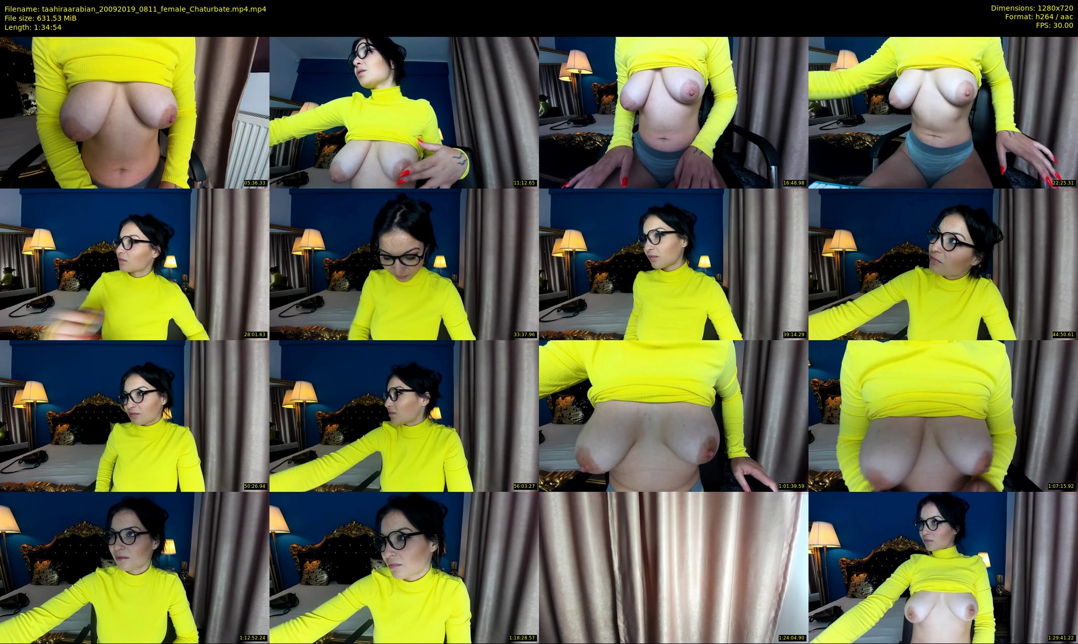 taahiraarabian — 95 minute Chaturbate female cam show recording, 720p, Sep 20, 2019