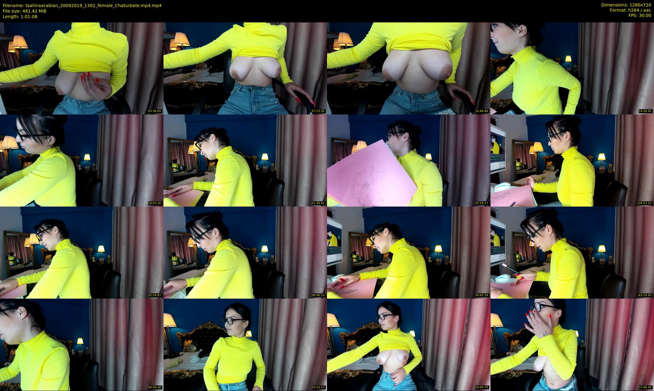taahiraarabian — 62 minute Chaturbate female cam show recording, 720p, Sep 20, 2019