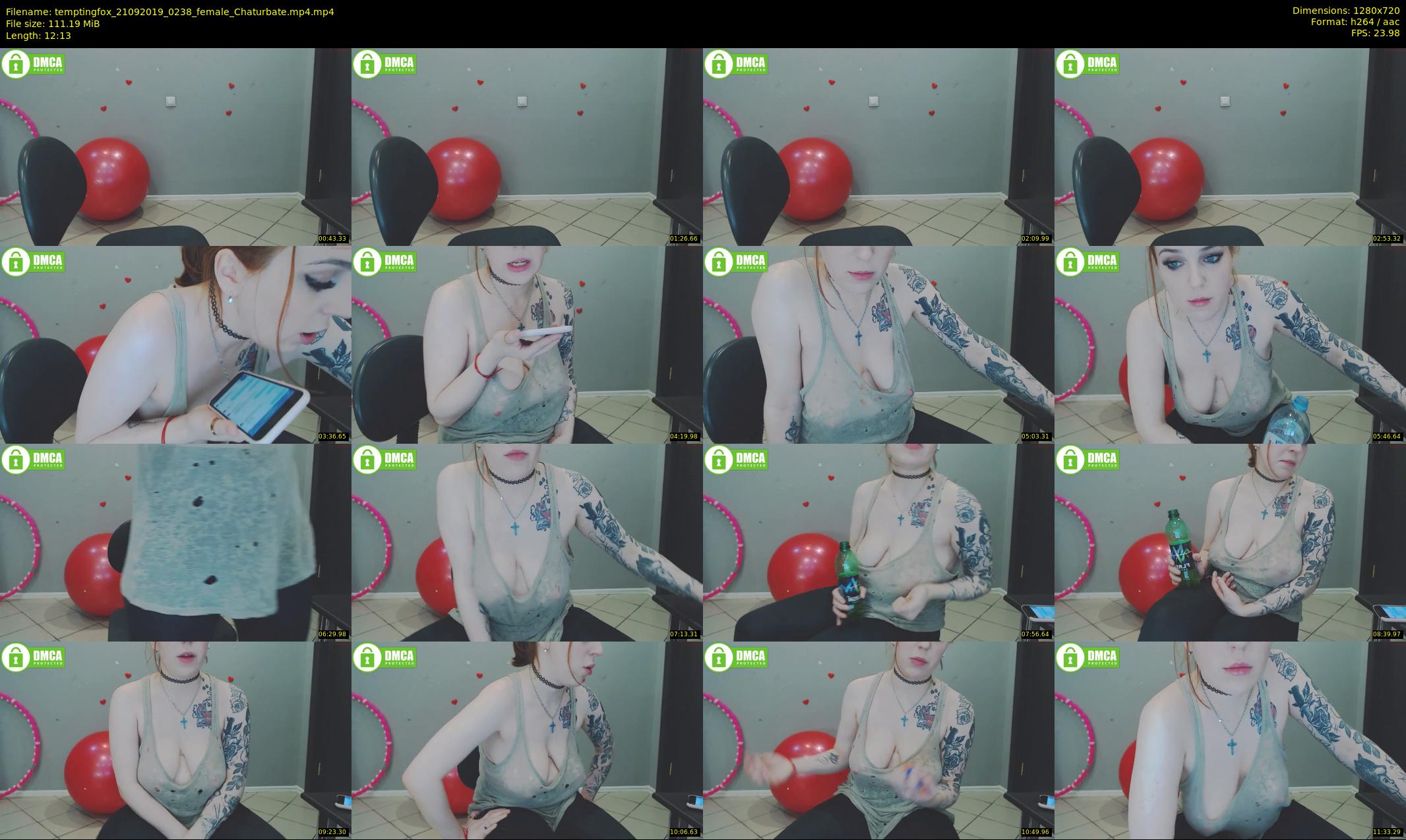 temptingfox — 13 minute Chaturbate female cam show recording, 720p, Sep 21, 2019