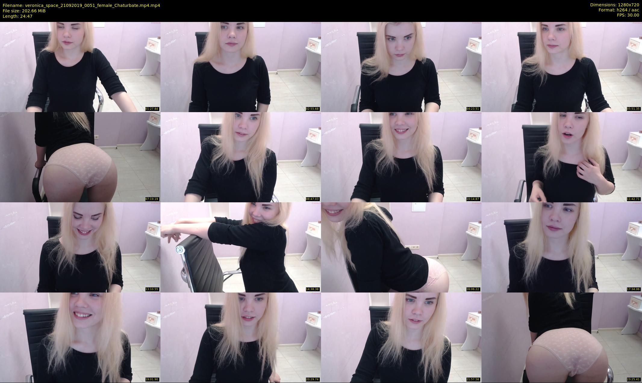 veronica_space — 25 minute Chaturbate female cam show recording, 720p, Sep 21, 2019