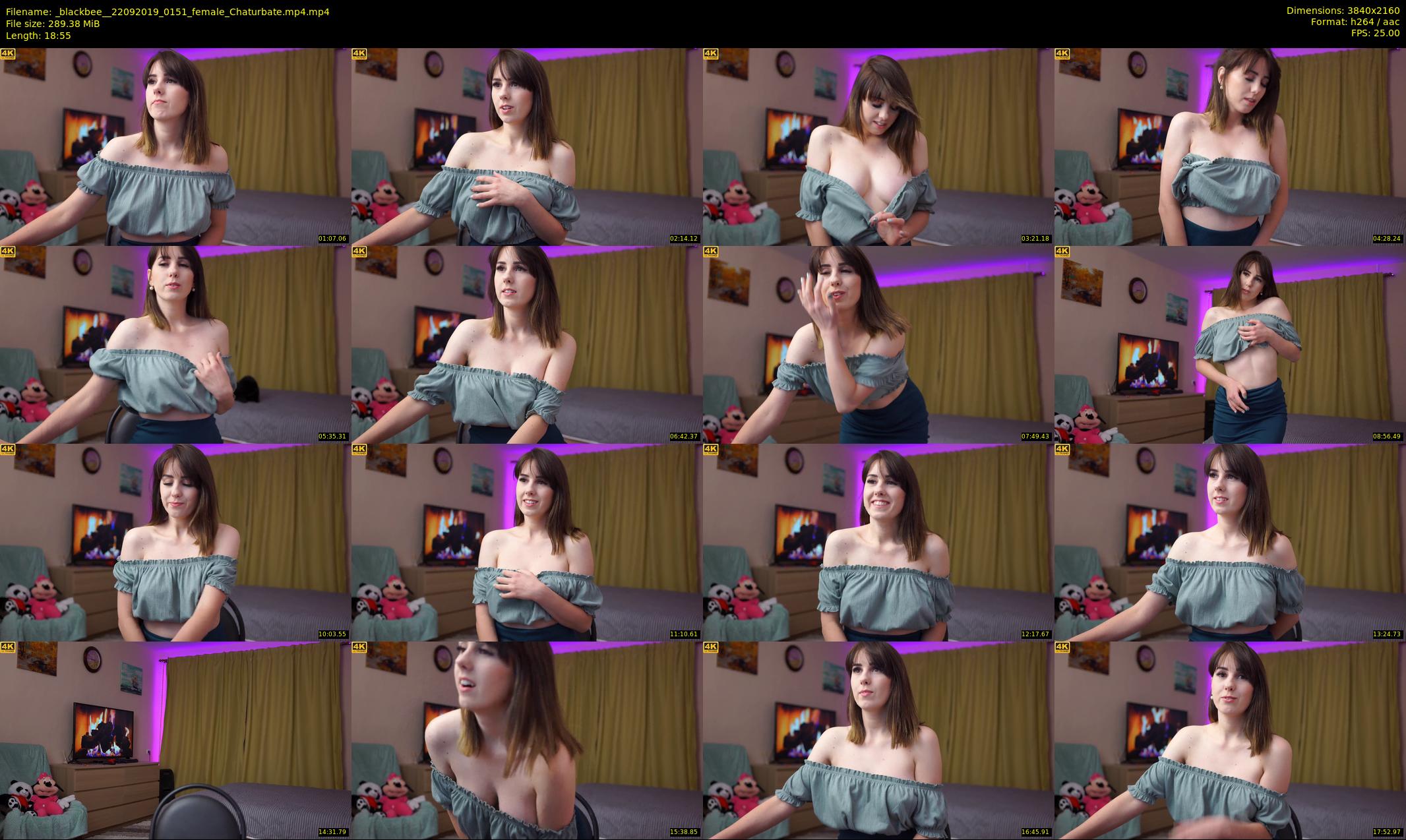 _blackbee_ — 19 minute Chaturbate female cam show recording, 4K, Sep 22, 2019