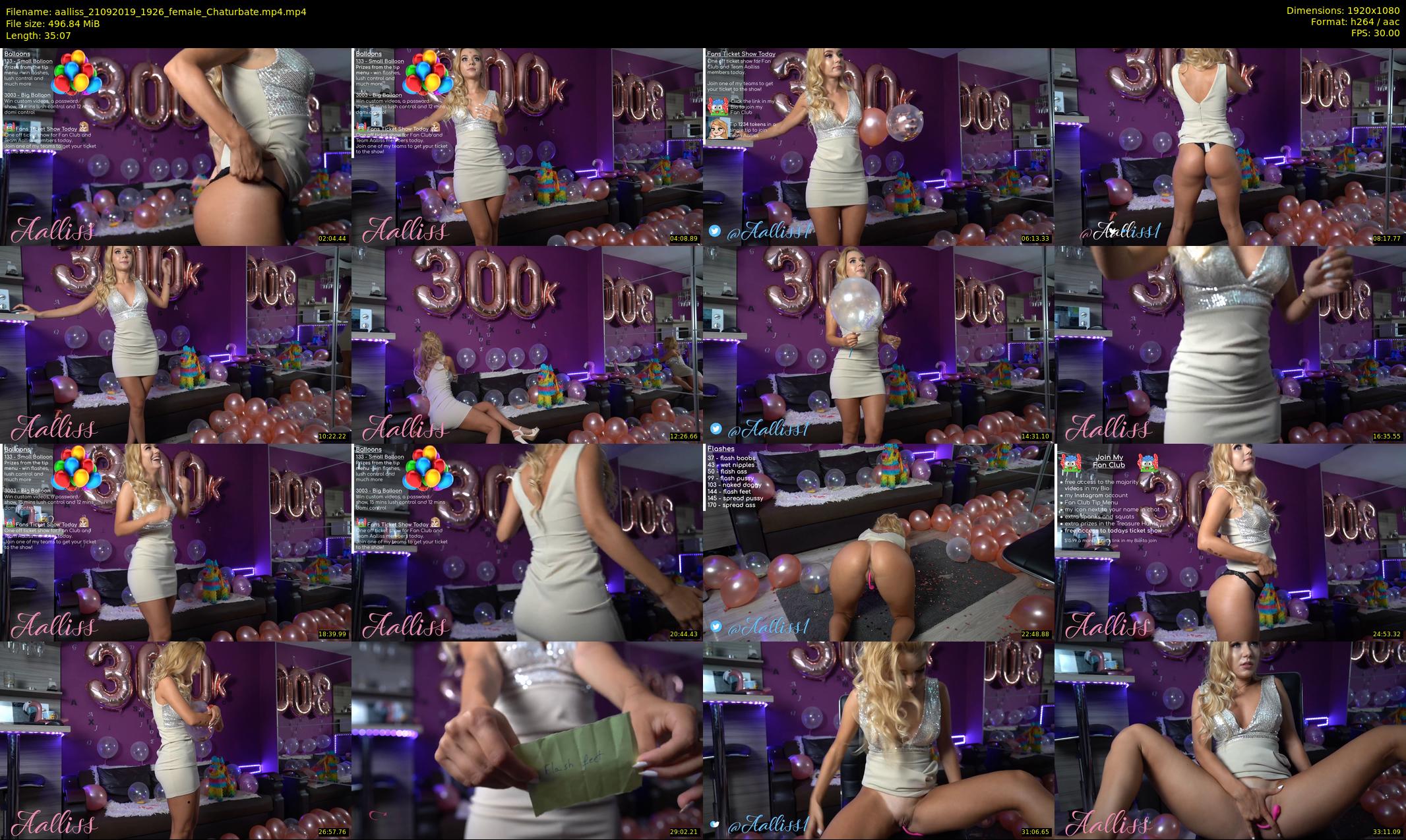aalliss — 36 minute Chaturbate female cam show recording, 1080p, Sep 21, 2019