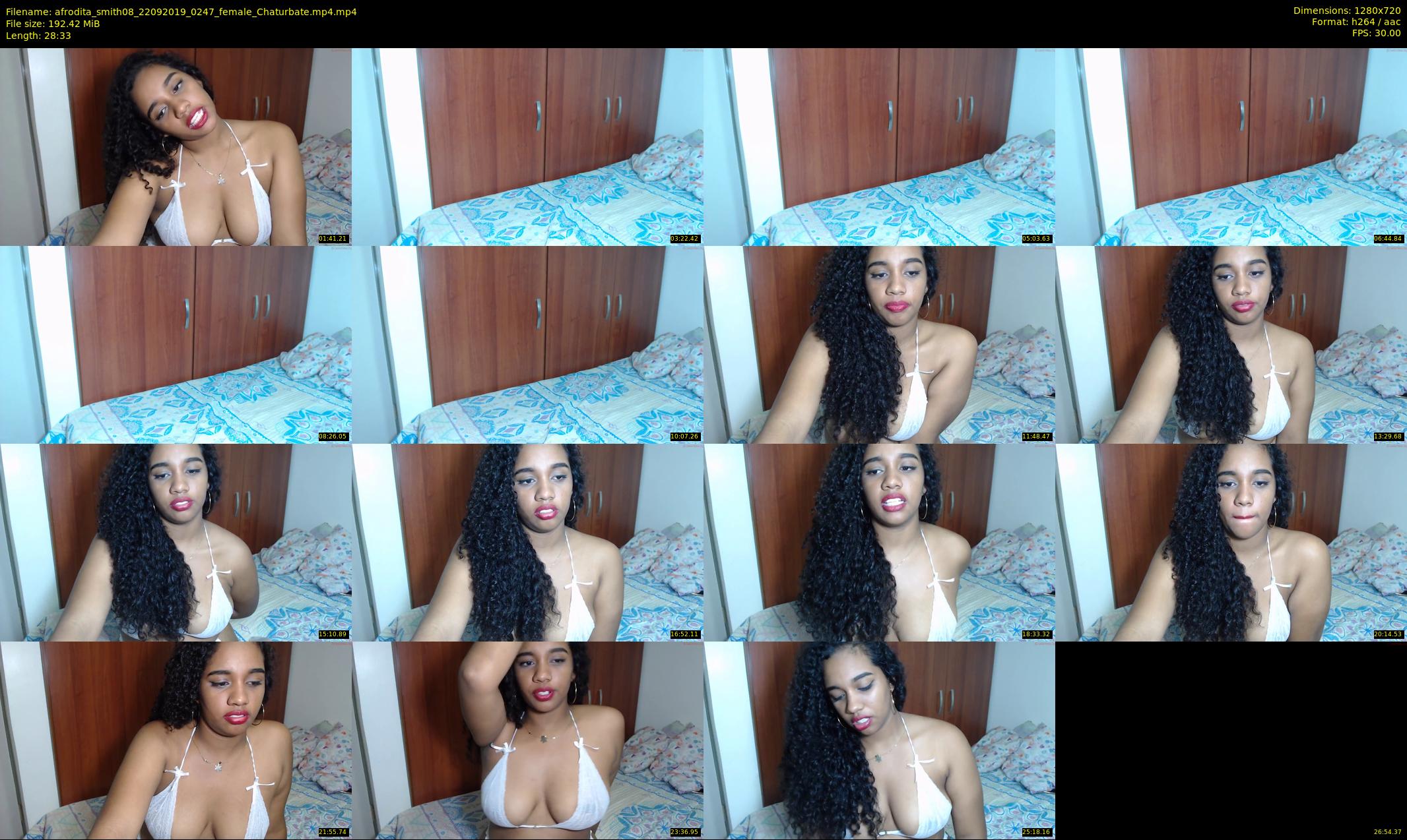 afrodita_smith08 — 29 minute Chaturbate female cam show recording, 720p, Sep 22, 2019