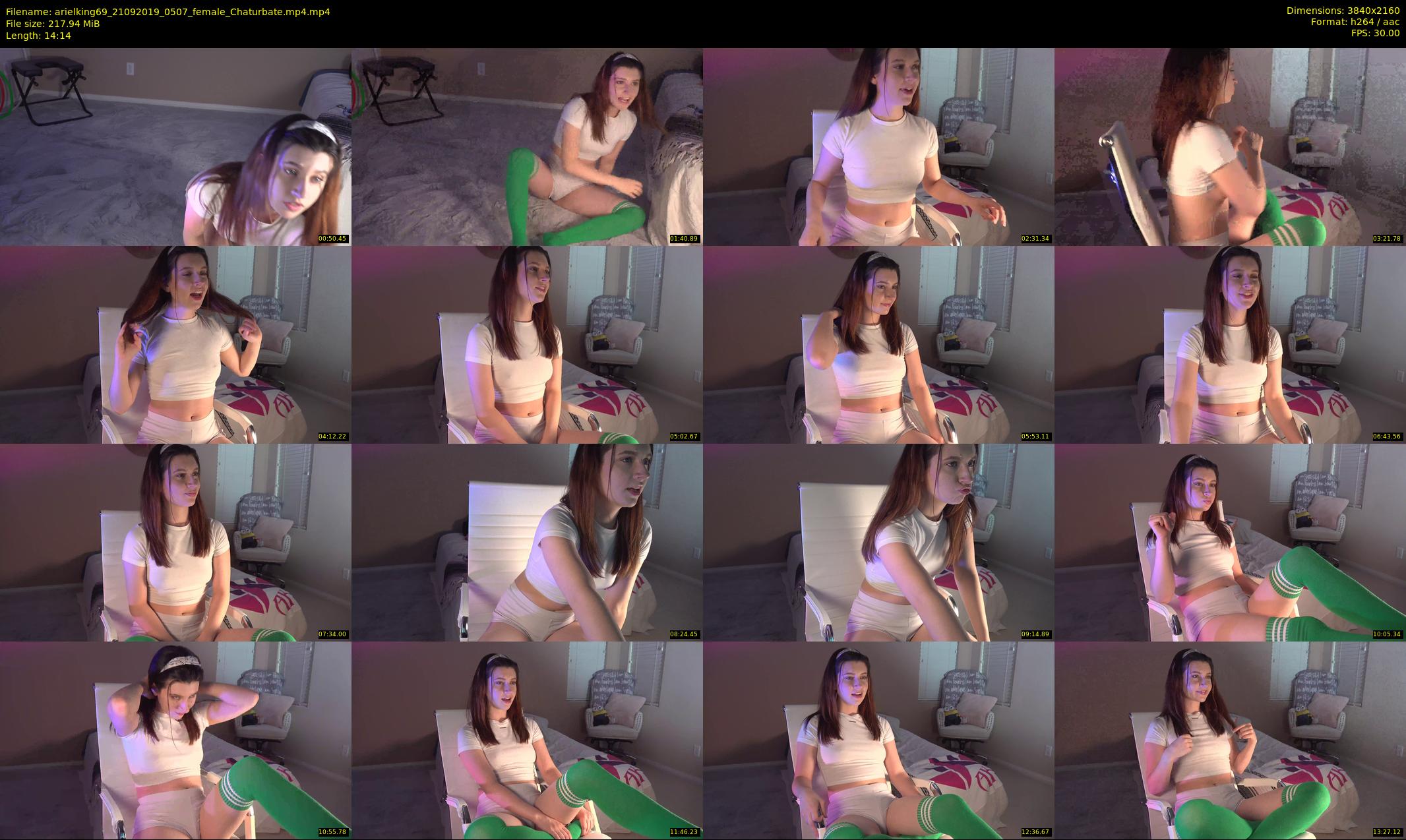 arielking69 — 15 minute Chaturbate female cam show recording, 4K, Sep 21, 2019