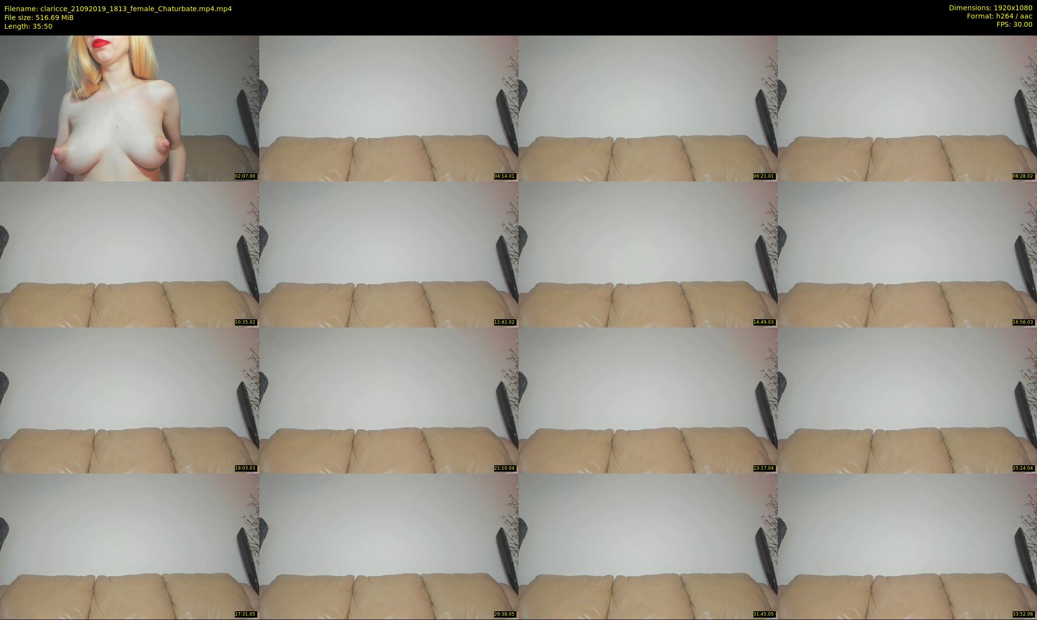claricce — 36 minute Chaturbate female cam show recording, 1080p, Sep 21, 2019