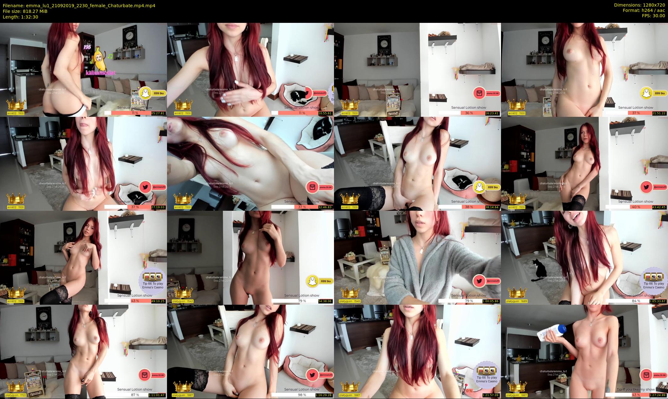 emma_lu1 — 93 minute Chaturbate female cam show recording, 720p, Sep 21, 2019