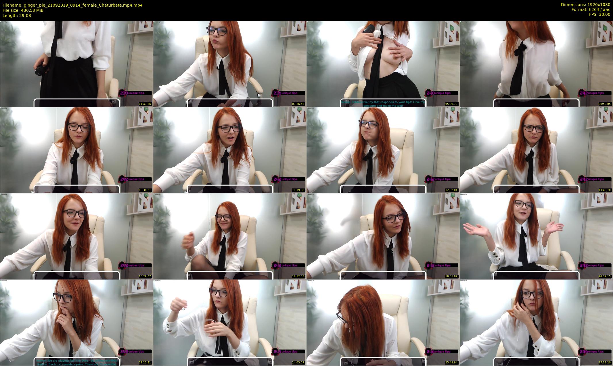 ginger_pie — 30 minute Chaturbate female cam show recording, 1080p, Sep 21, 2019