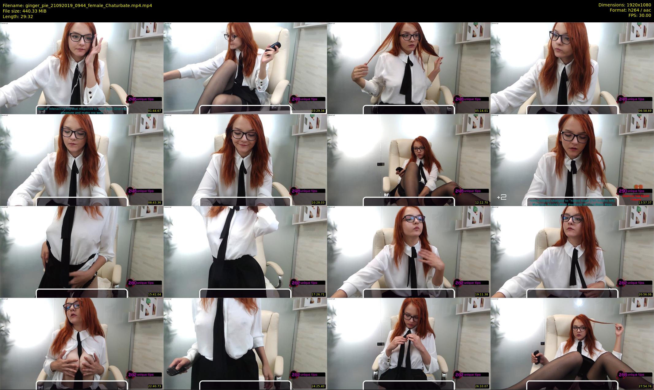 ginger_pie — 30 minute Chaturbate female cam show recording, 1080p, Sep 21, 2019