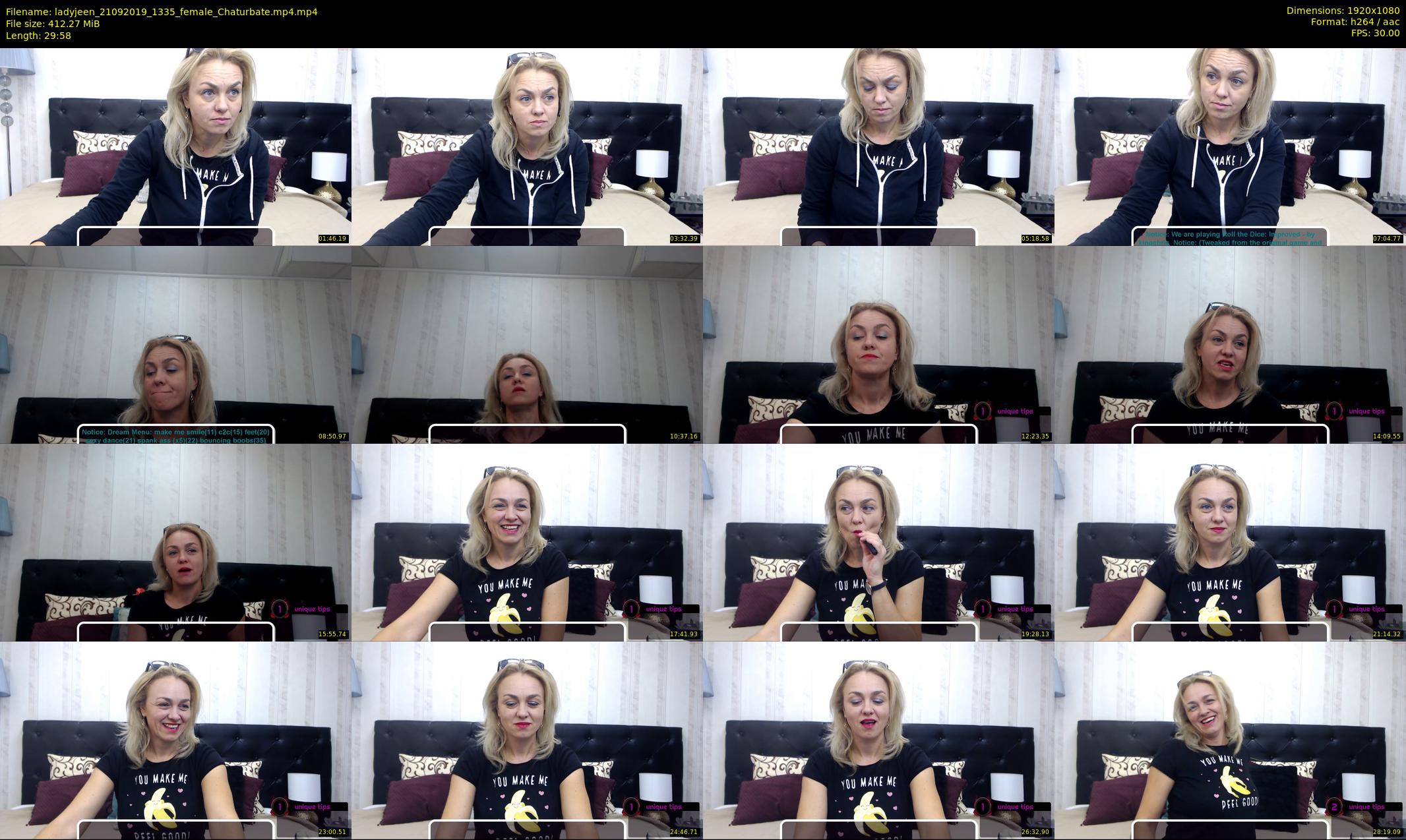 ladyjeen — 30 minute Chaturbate female cam show recording, 1080p, Sep 21, 2019
