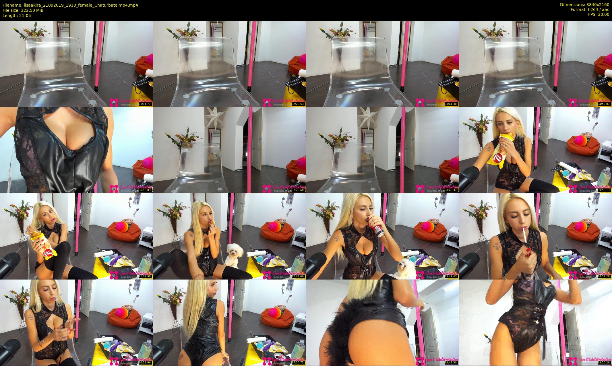 lisaakira — 22 minute Chaturbate female cam show recording, 4K, Sep 21, 2019