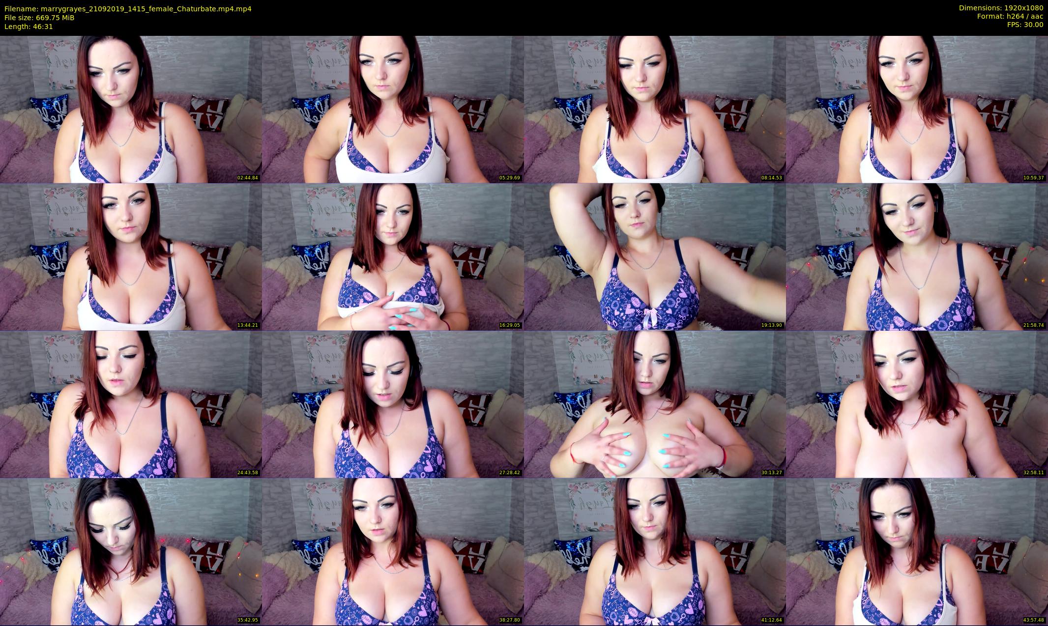 marrygrayes — 47 minute Chaturbate female cam show recording, 1080p, Sep 21, 2019