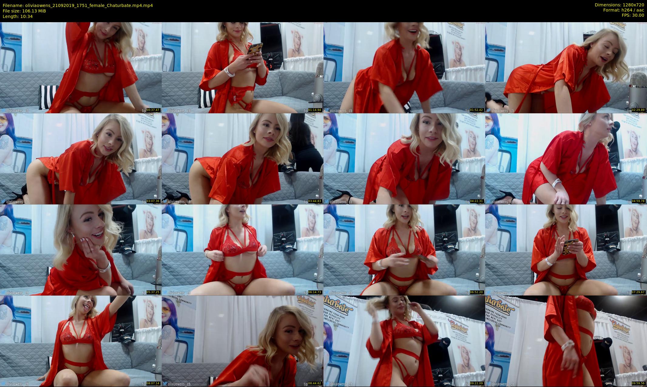 oliviaowens — 11 minute Chaturbate female cam show recording, 720p, Sep 21, 2019