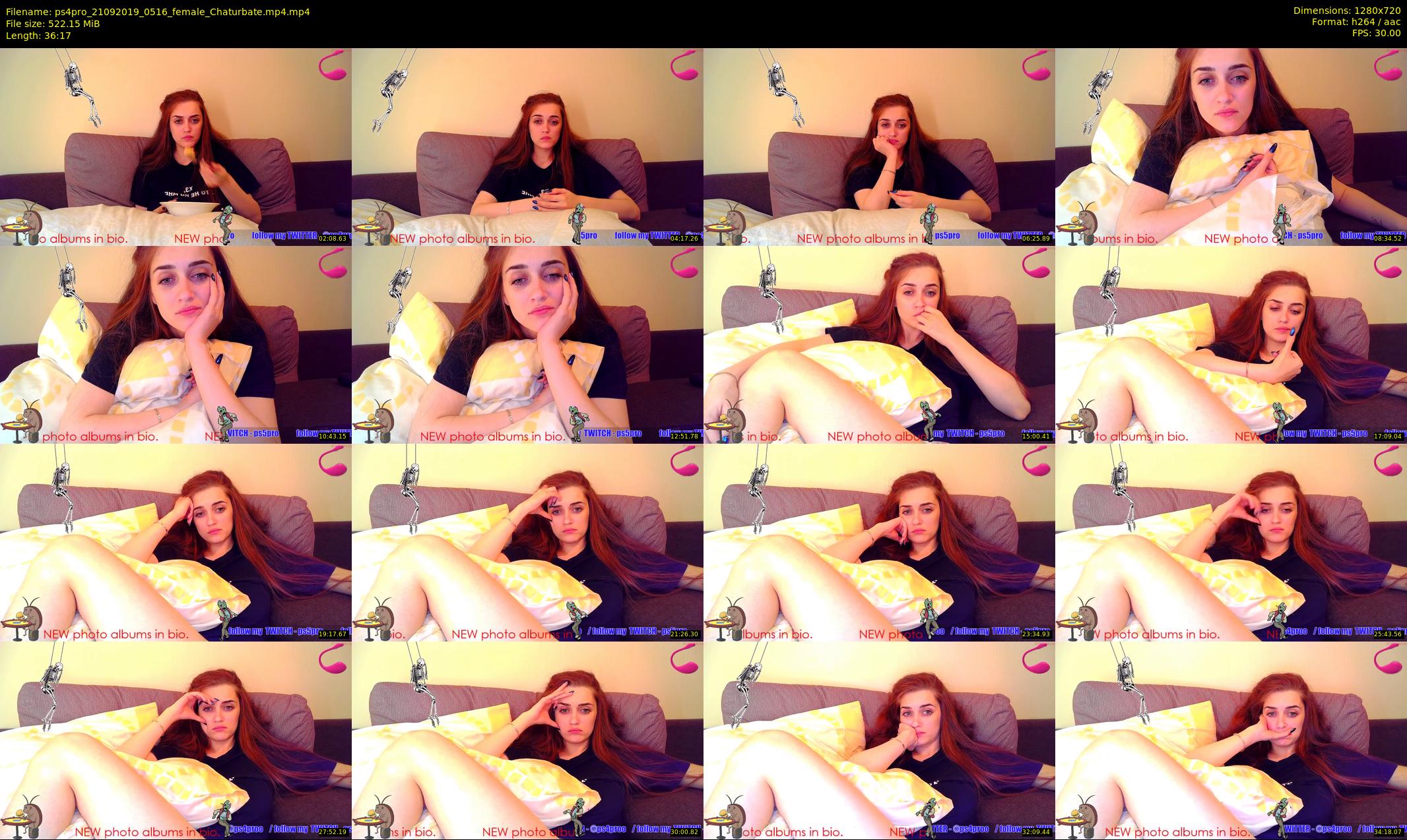 ps4pro — 37 minute Chaturbate female cam show recording, 720p, Sep 21, 2019