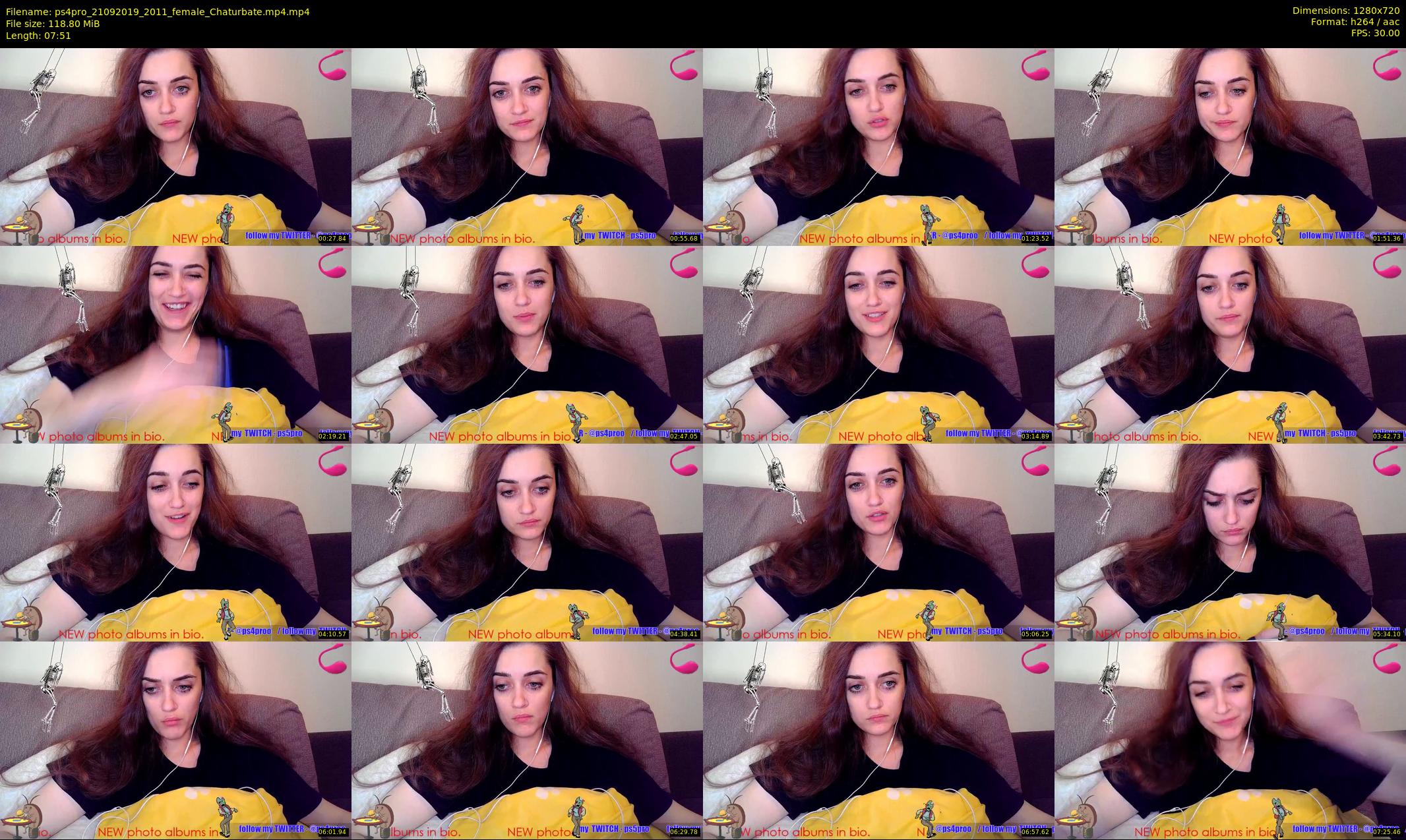 ps4pro — 8 minute Chaturbate female cam show recording, 720p, Sep 21, 2019