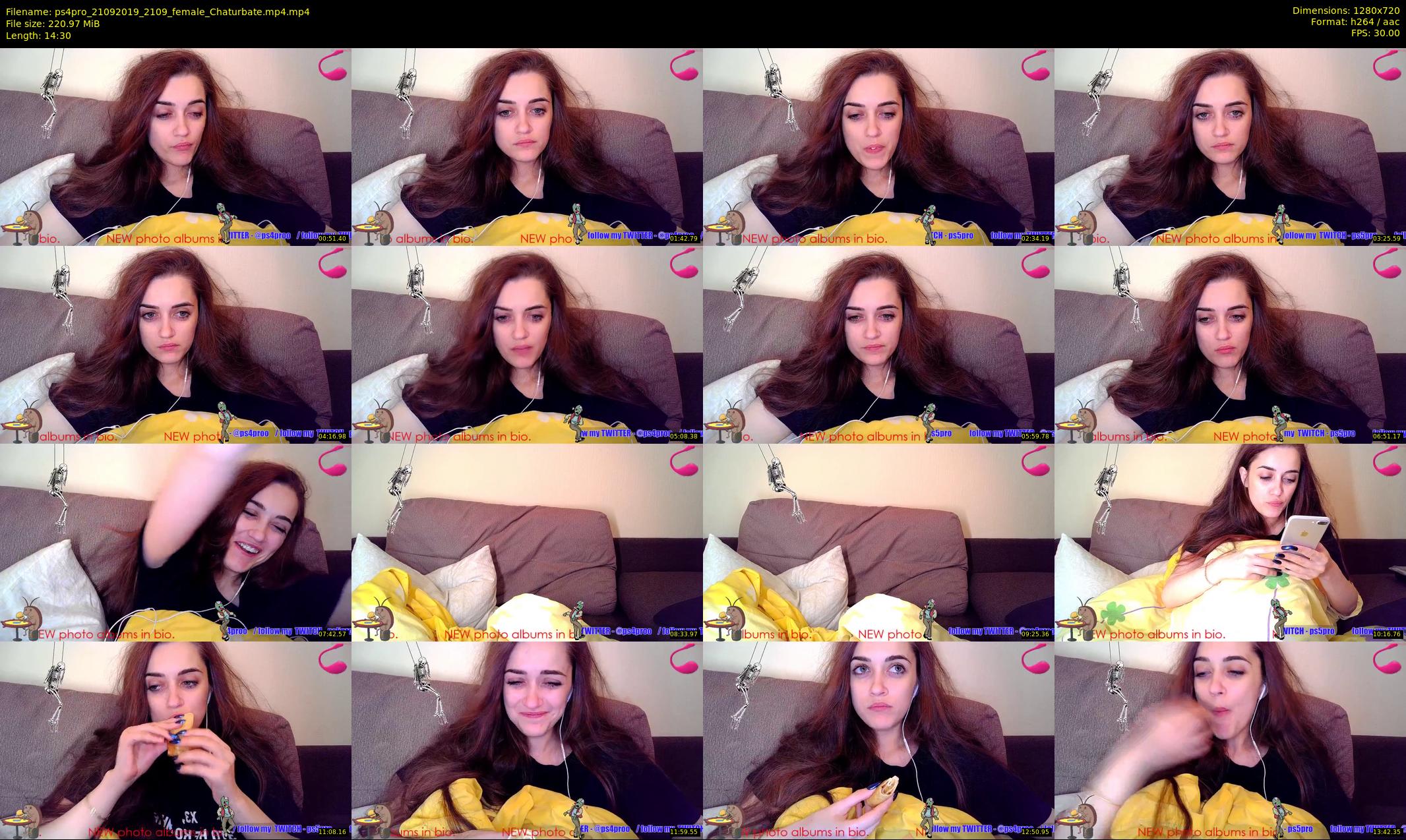 ps4pro — 15 minute Chaturbate female cam show recording, 720p, Sep 21, 2019